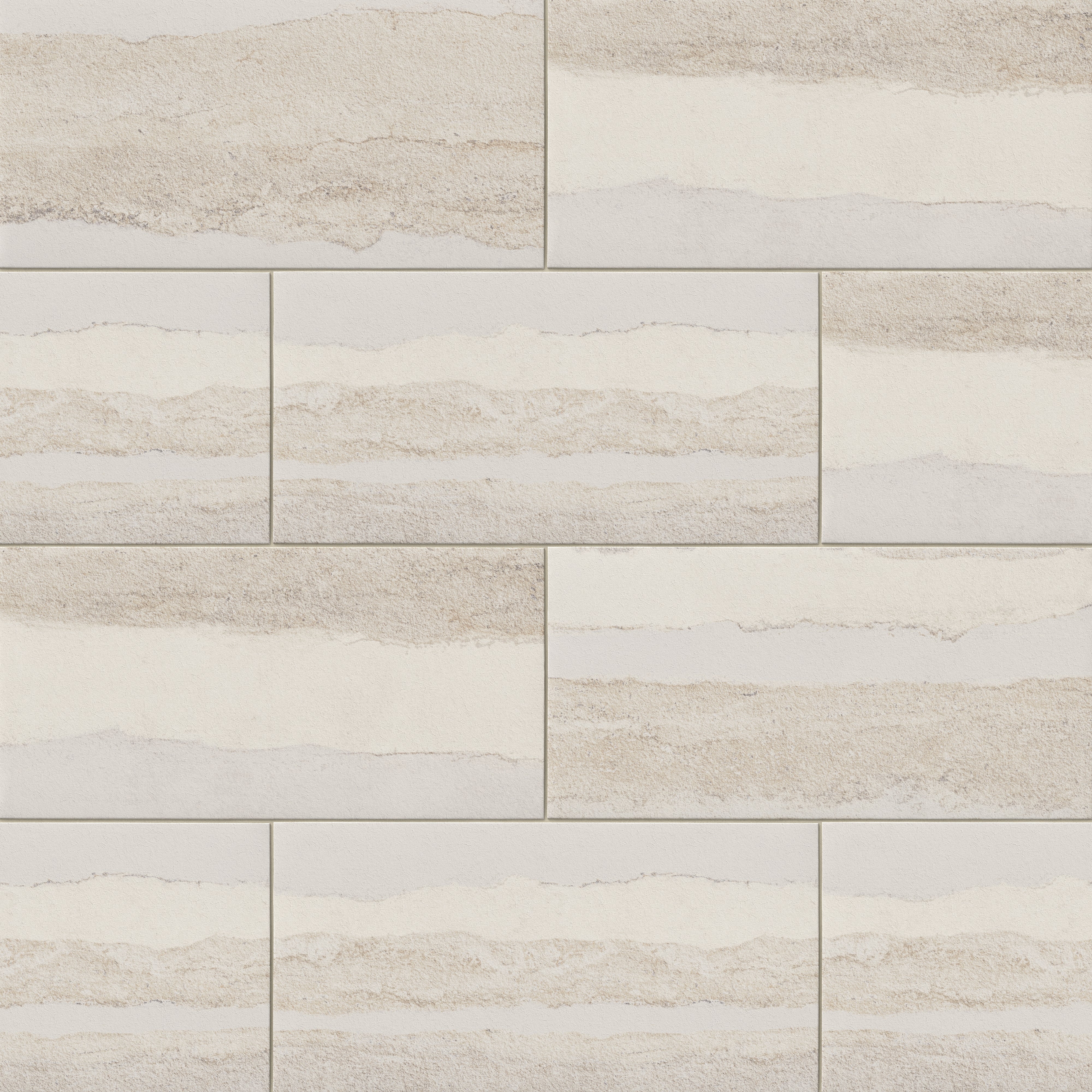 Vesper 12x24 Matte Porcelain Tile in Layered Sand