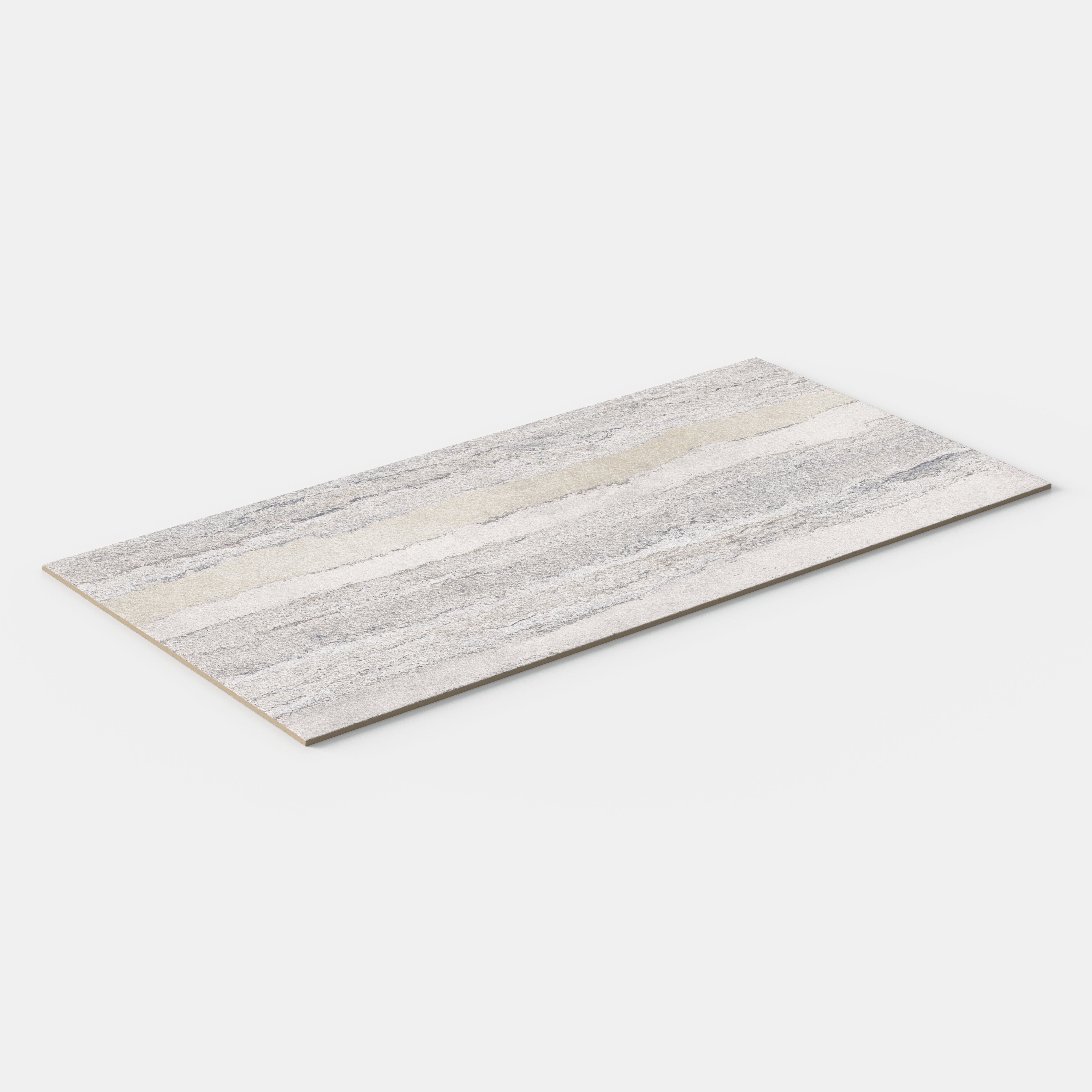 Vesper 24x48 Matte Porcelain Tile in Layered Grey