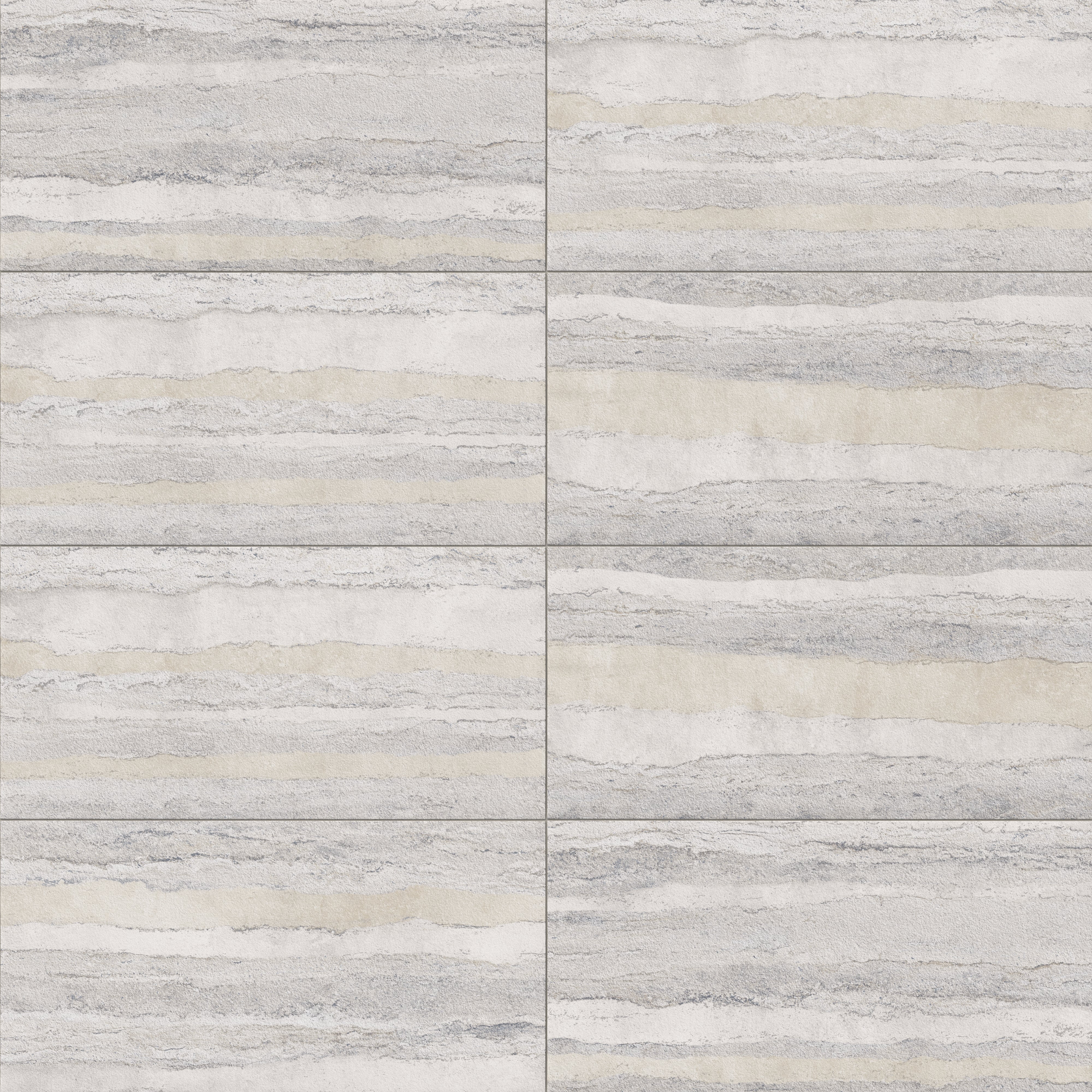 Vesper 24x48 Matte Porcelain Tile in Layered Grey