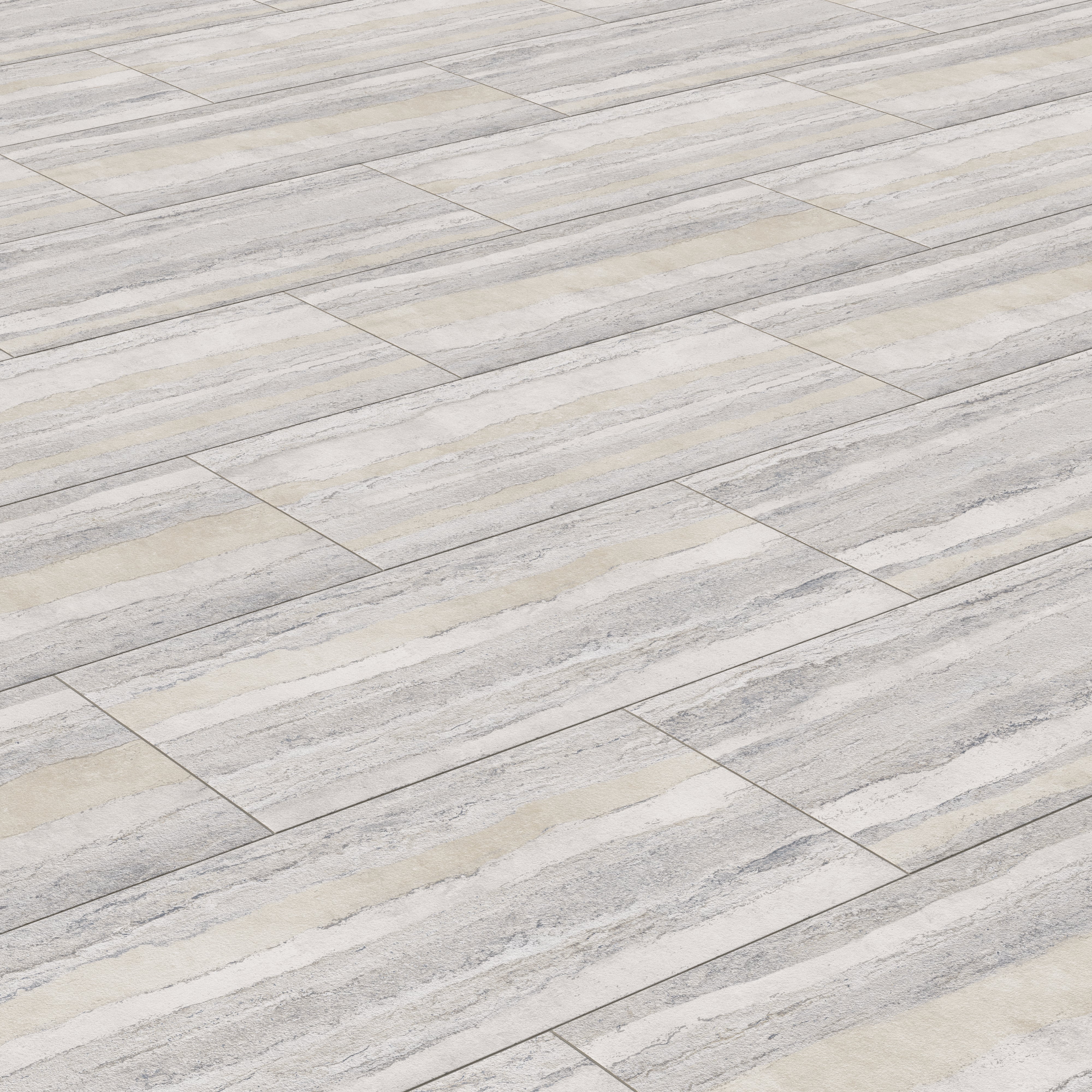 Vesper 24x48 Matte Porcelain Tile in Layered Grey