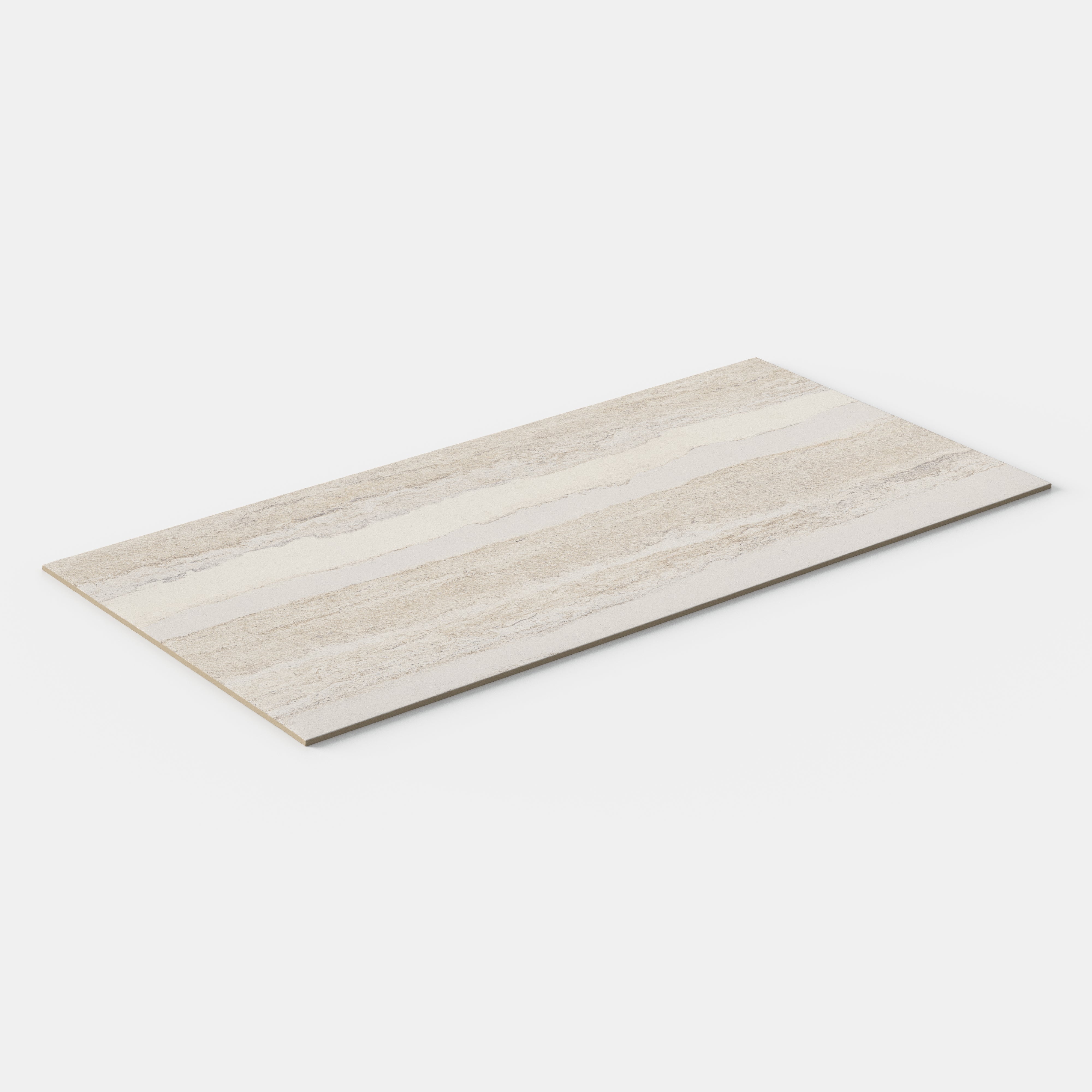 Vesper 24x48 Matte Porcelain Tile in Layered Sand