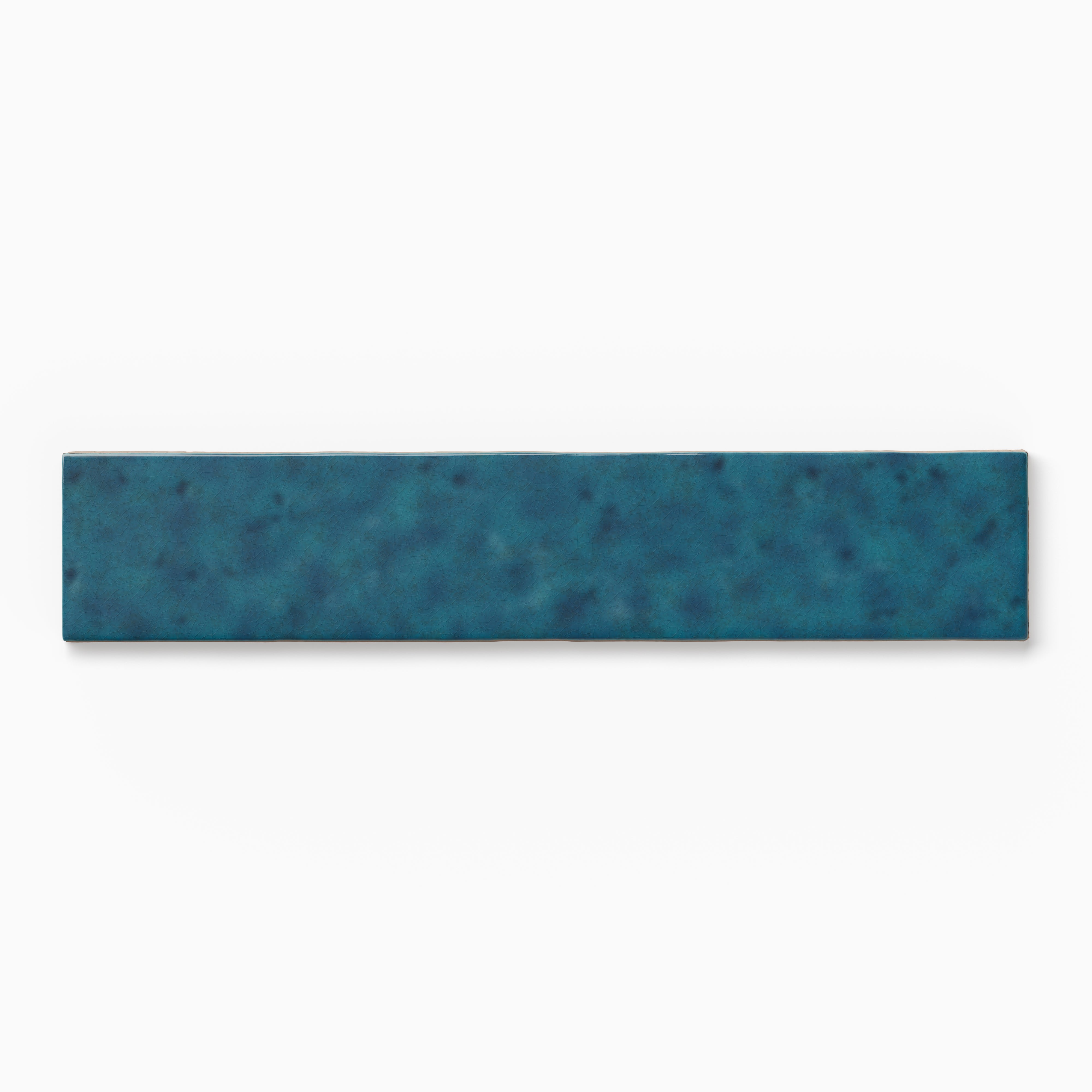 Amelia 2 x 13 Glossy Crackled Ceramic Tile in Denim