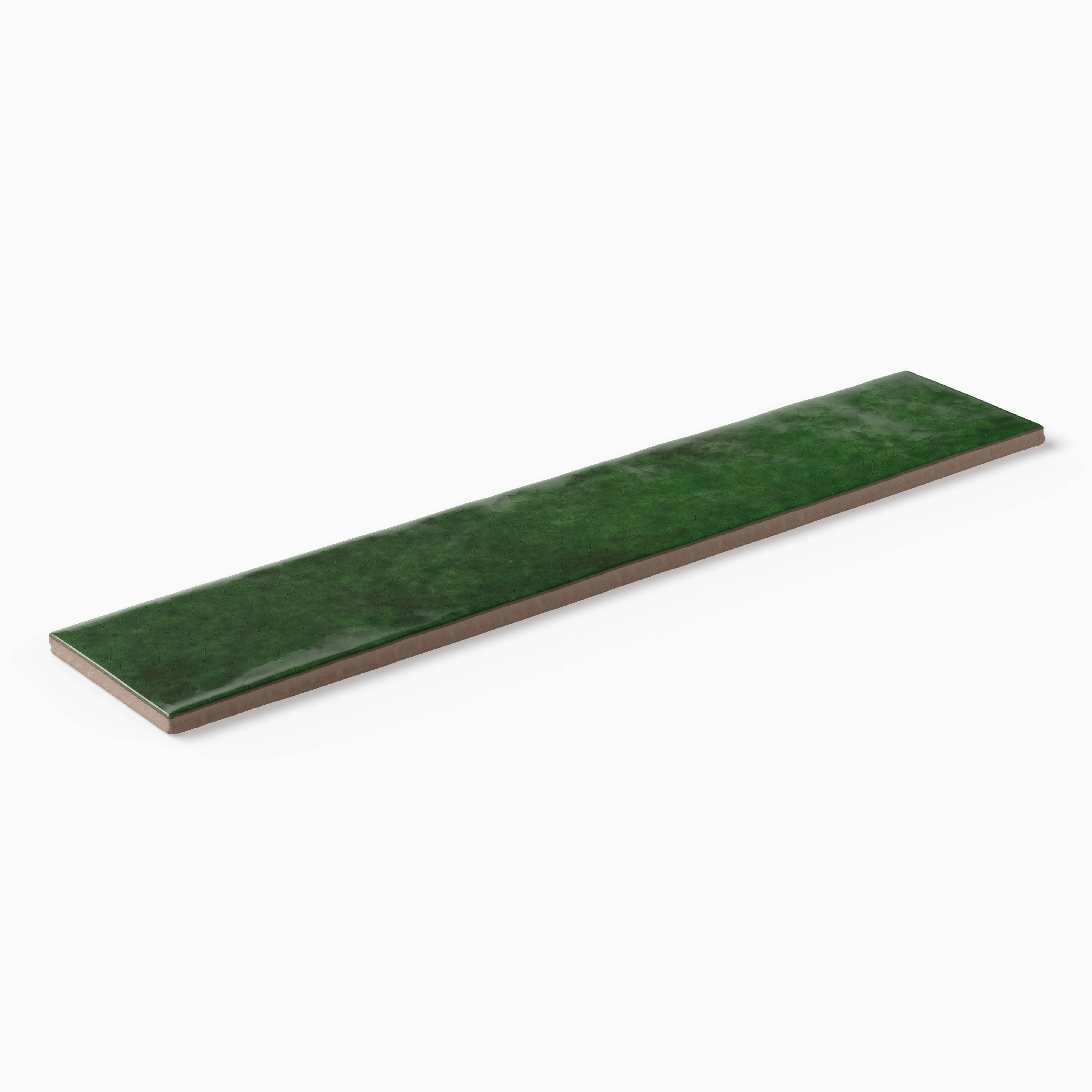 Amelia 2 x 13 Glossy Crackled Ceramic Tile in Tourmaline