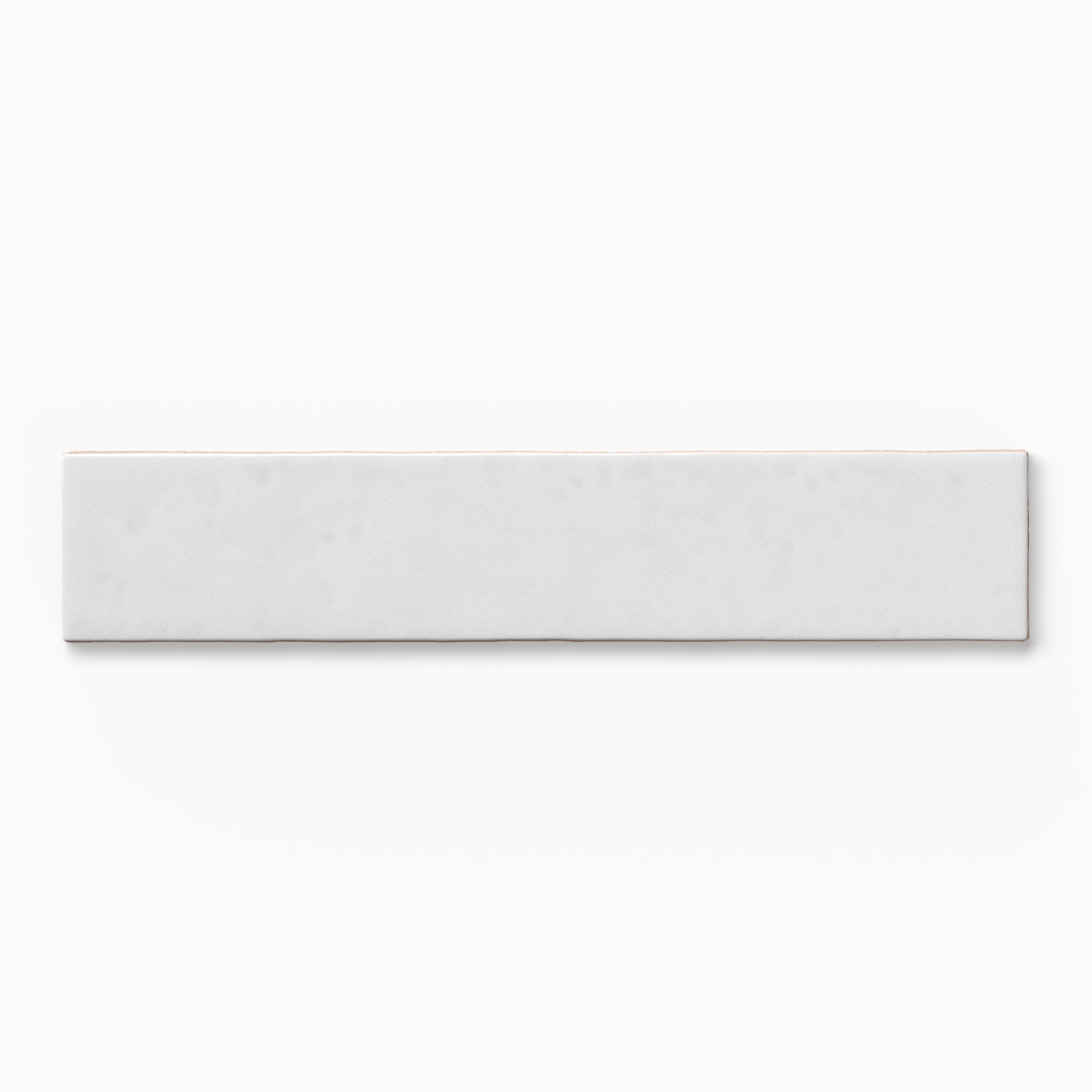 Amelia 2x13 Glossy Crackled Ceramic Tile in White