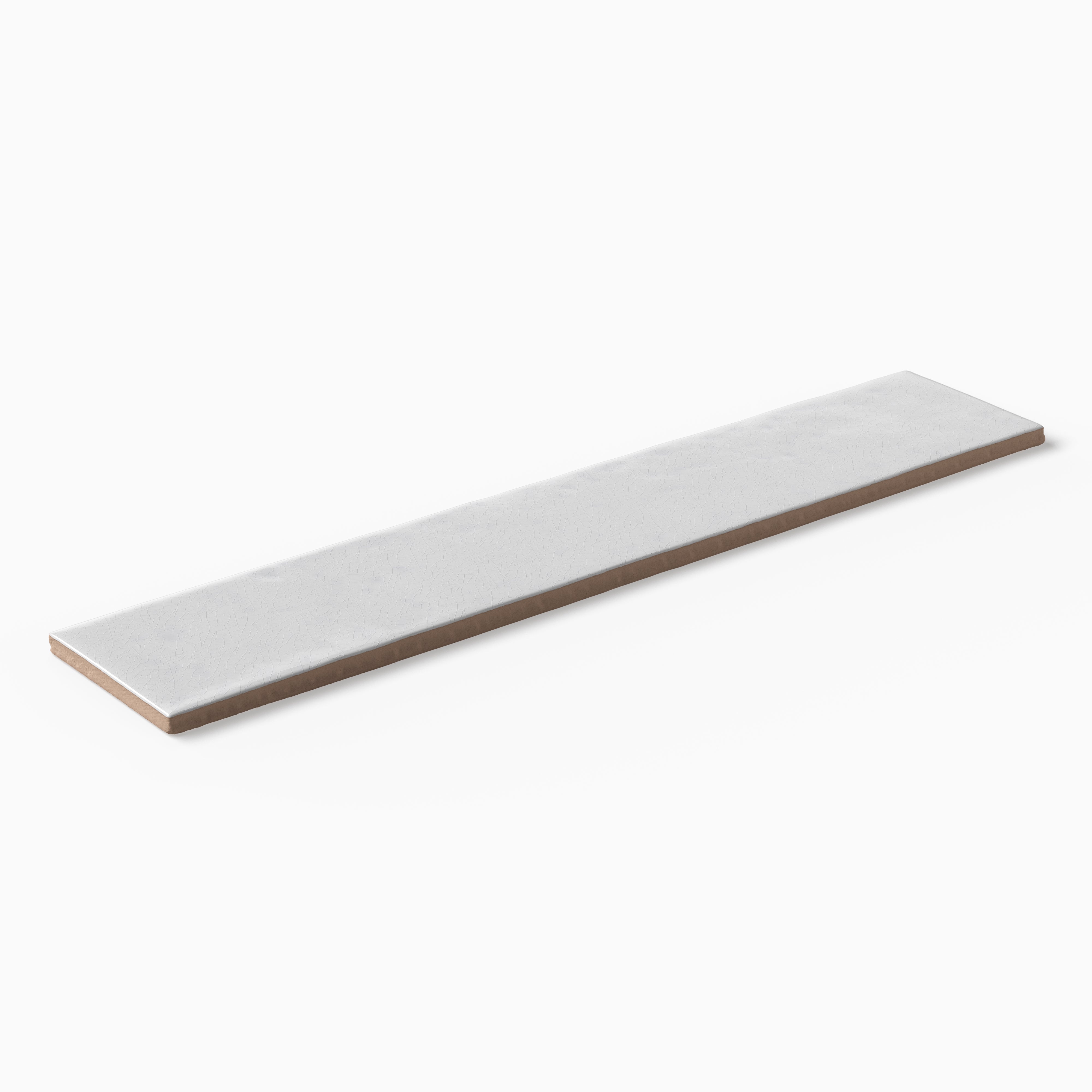 Amelia 2 x 13 Glossy Crackled Ceramic Tile in White