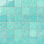 Amelia 4x4 Glossy Crackled Ceramic Tile in Aqua