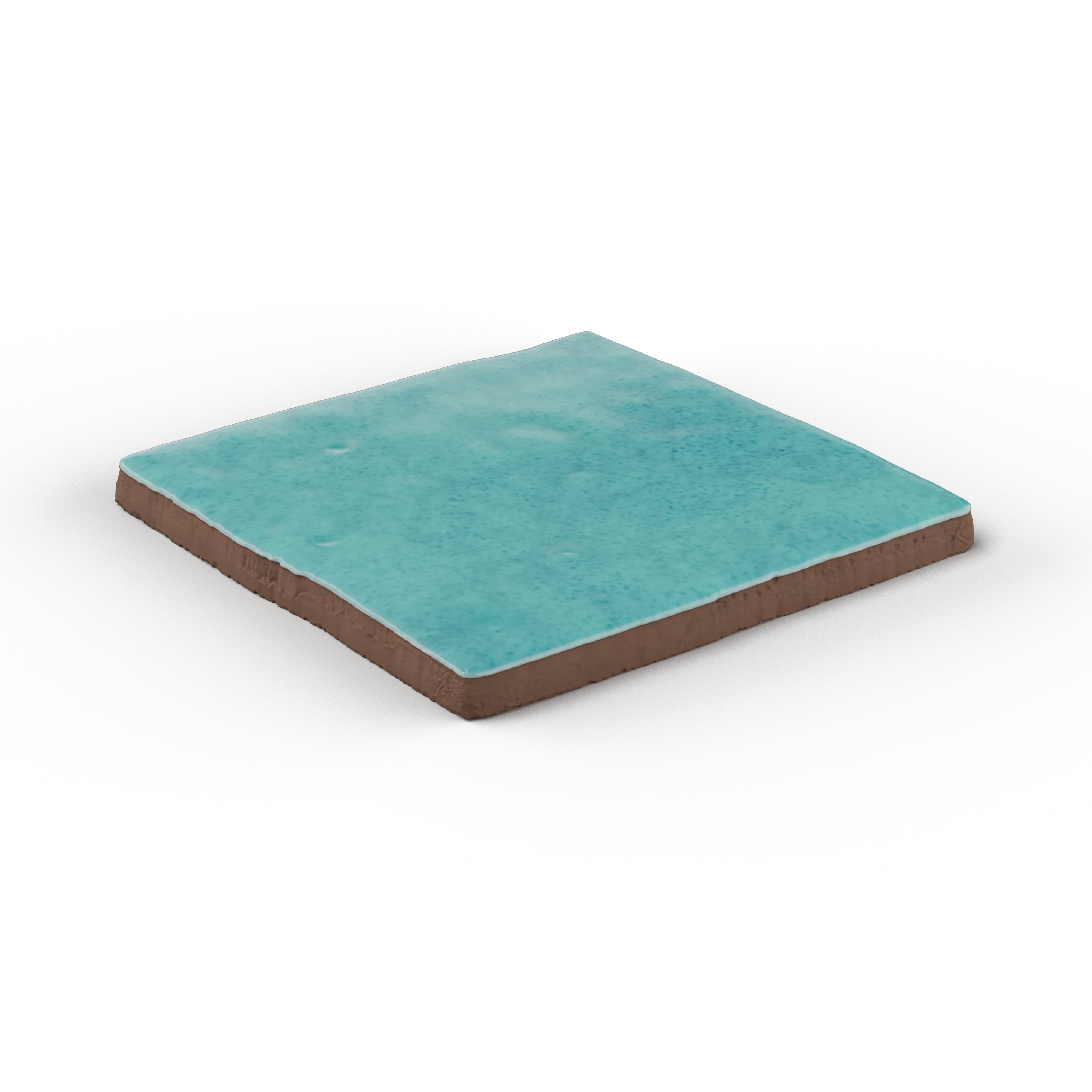 Amelia 4x4 Glossy Crackled Ceramic Tile in Aqua