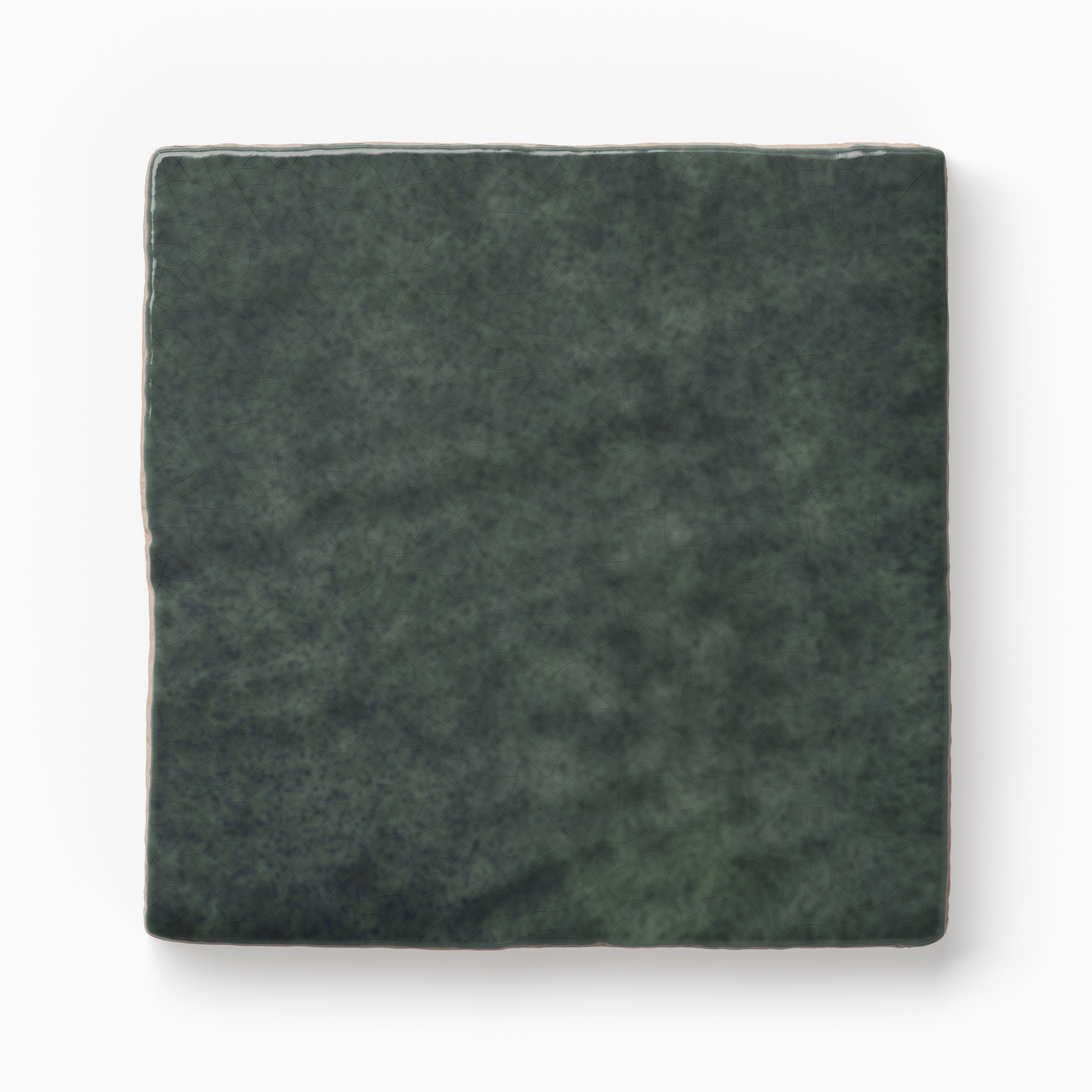 Amelia 4 x 4 Glossy Crackled Ceramic Tile in Ink