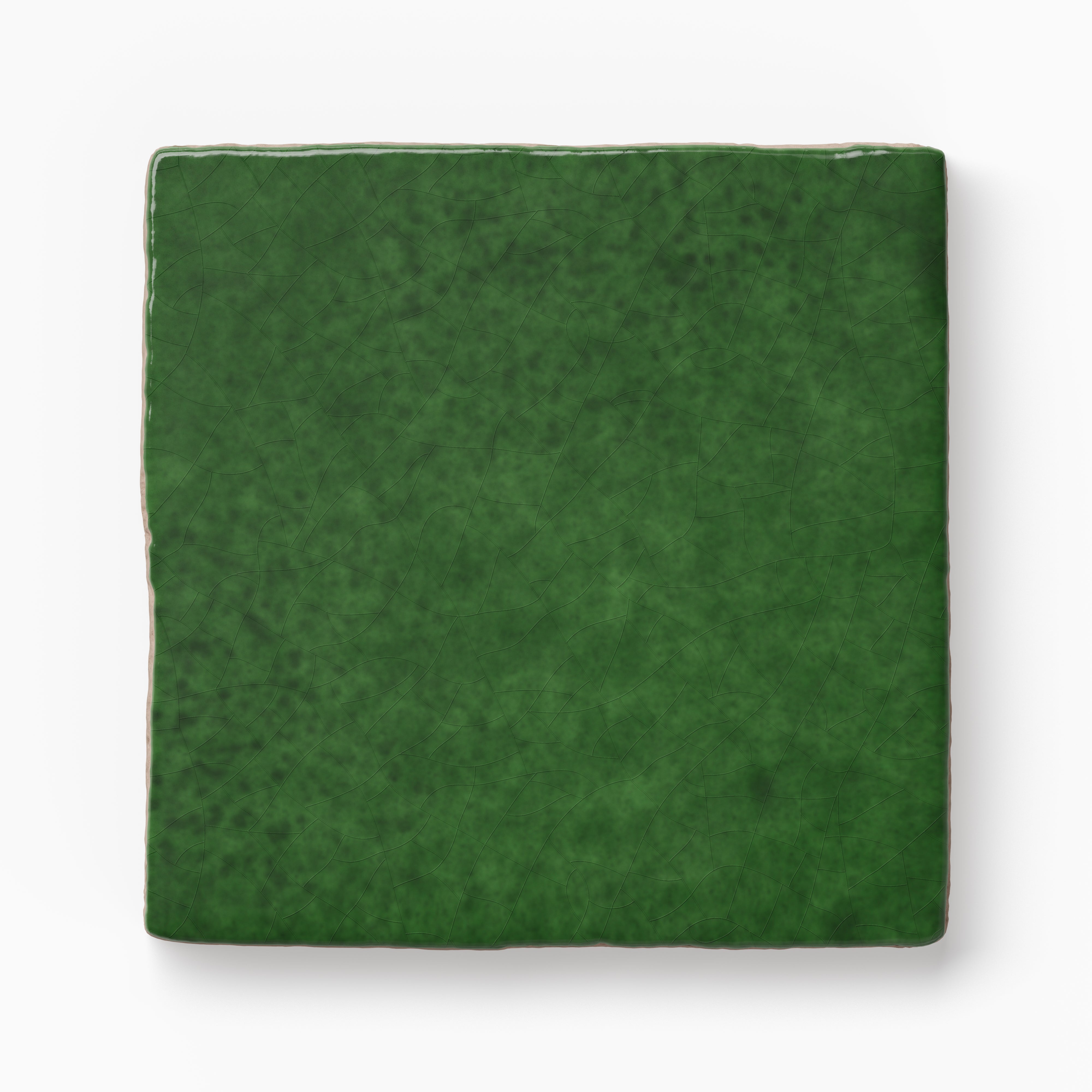 Amelia 4 x 4 Glossy Crackled Ceramic Tile in Tourmaline