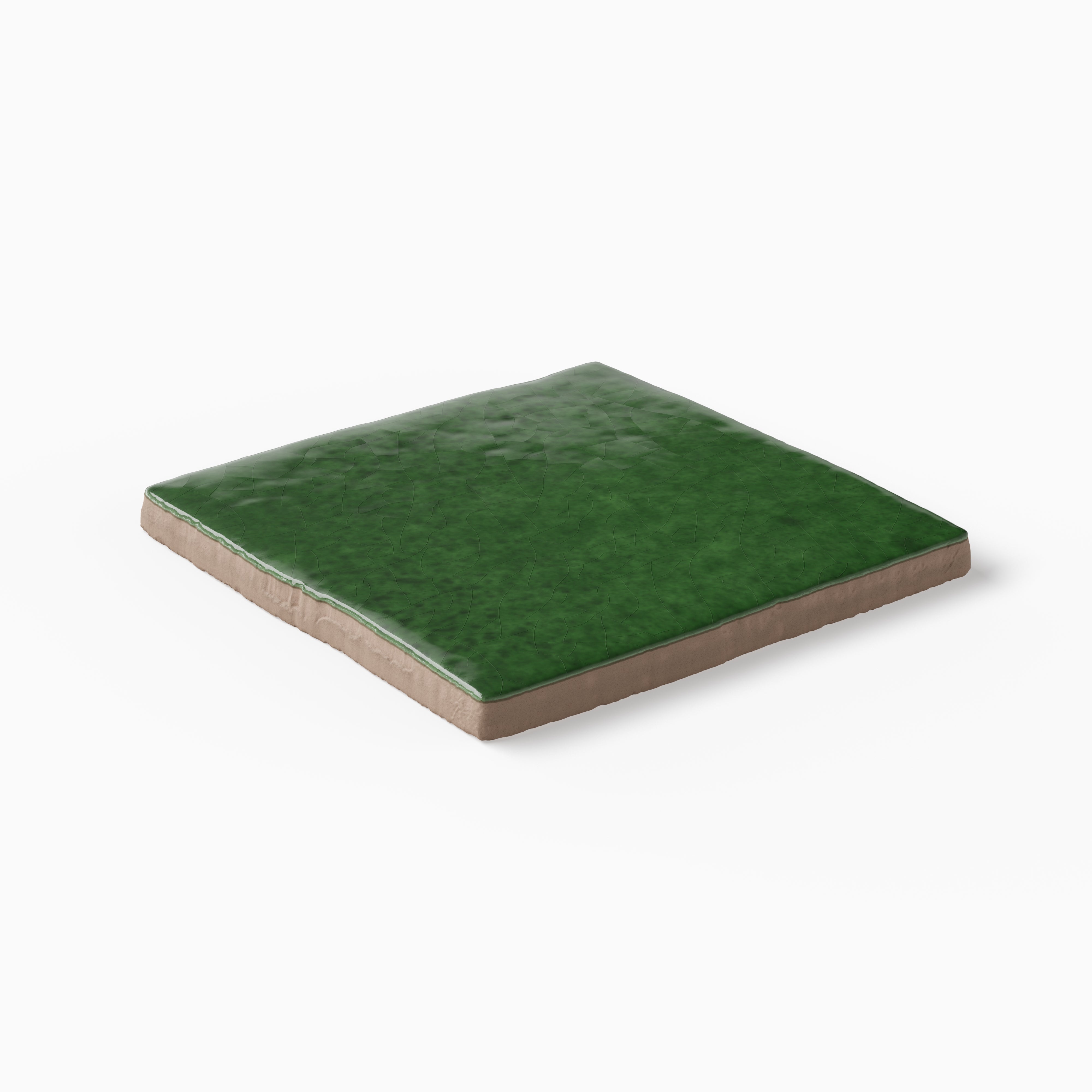 Amelia 4 x 4 Glossy Crackled Ceramic Tile in Tourmaline