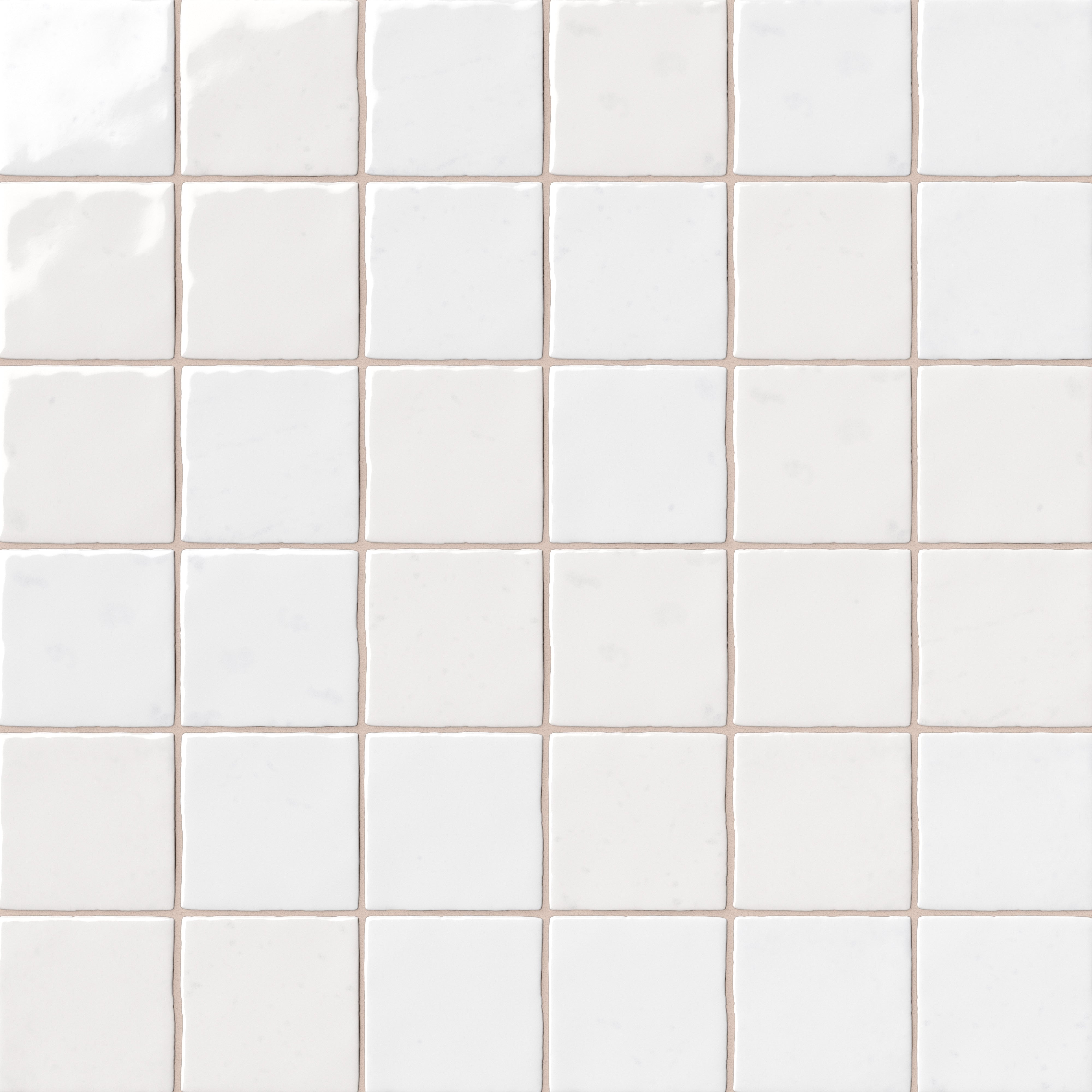 Amelia 4x4 Glossy Crackled Ceramic Tile in White