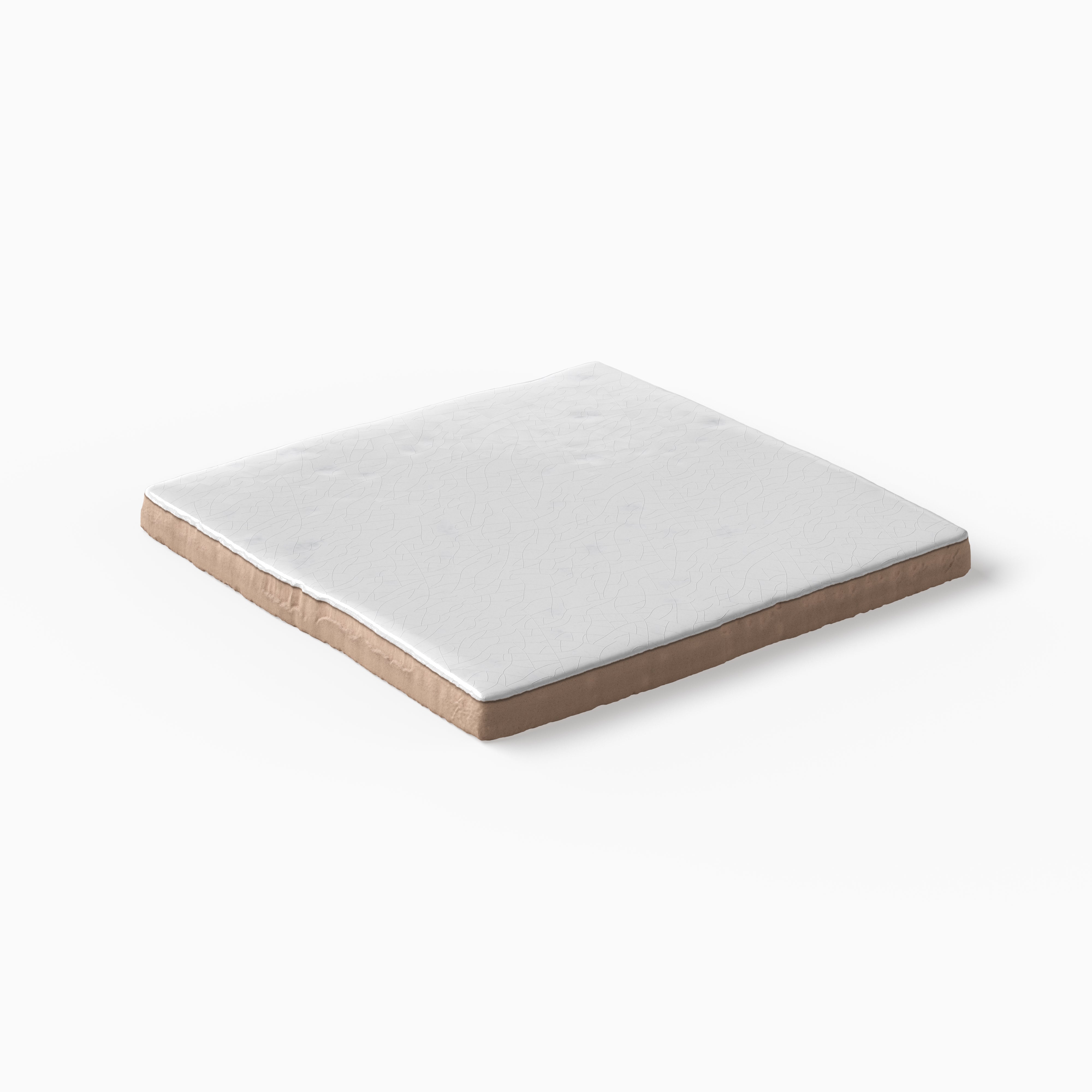 Amelia 4 x 4 Glossy Crackled Ceramic Tile in White
