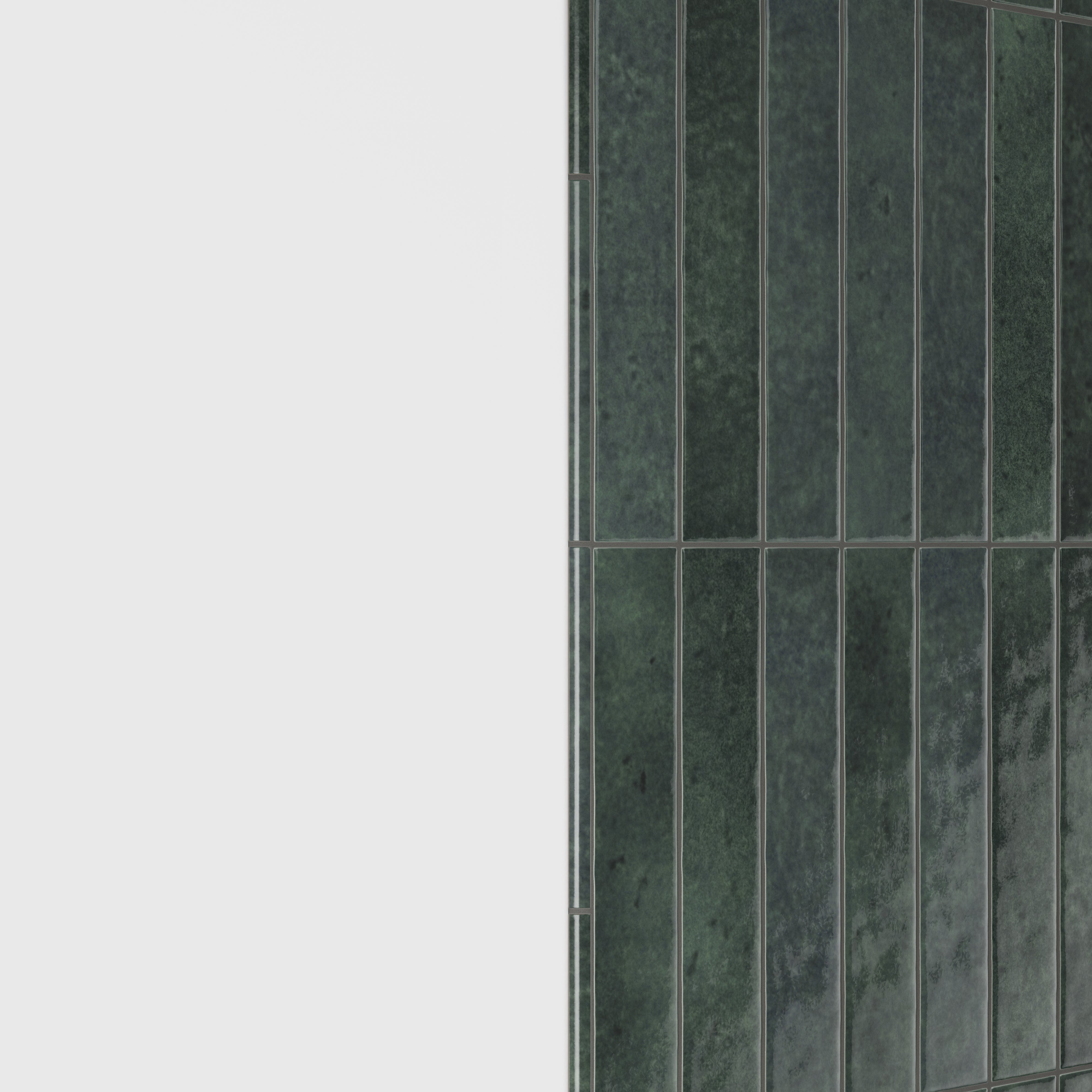 Amelia 0.5 x 8 Glossy Crackled Ceramic Rounded Edge Trim in Ink