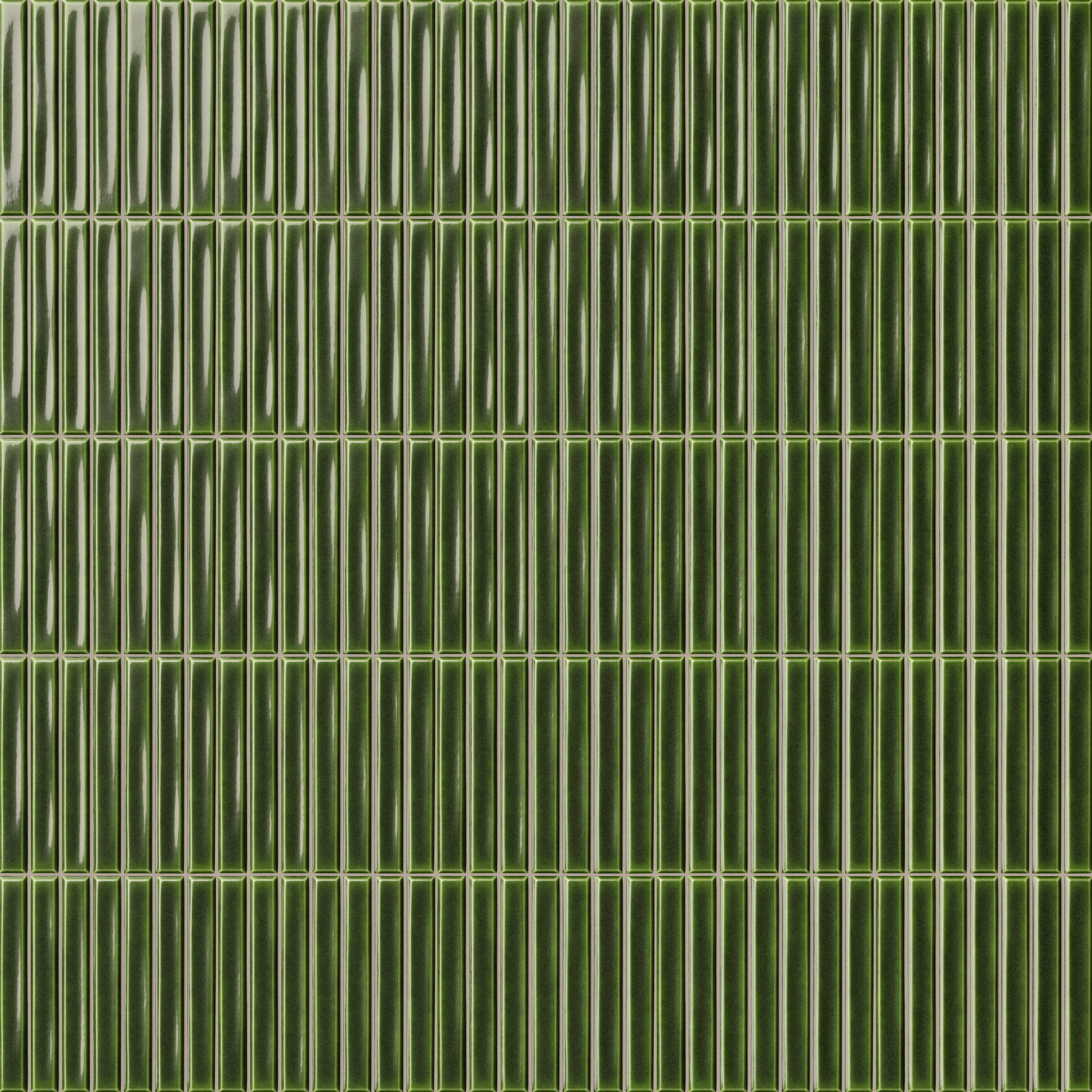 Celia 4.6x4.6 Glossy Porcelain Tile in Olive