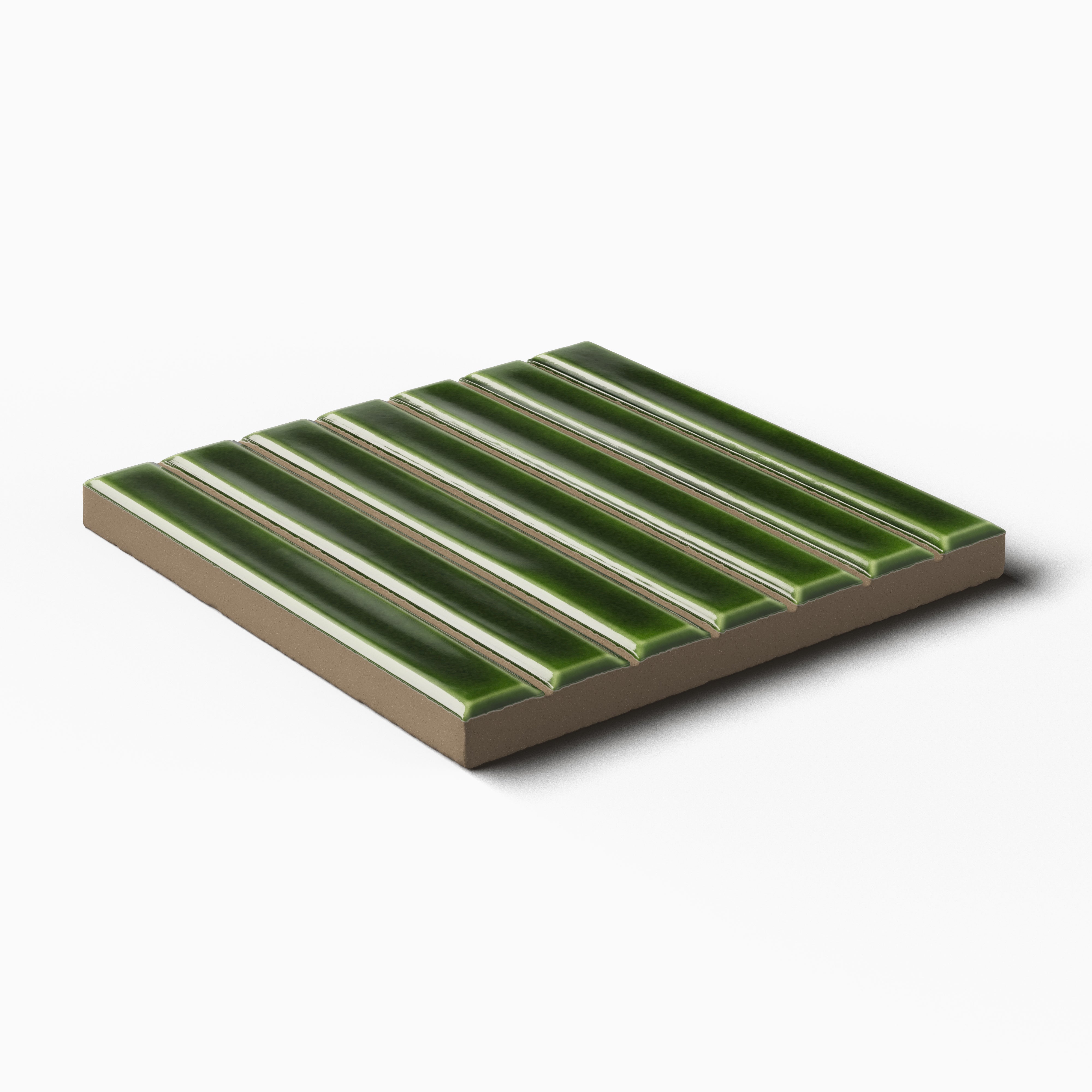 Celia 4.6 x 4.6 Glossy Porcelain Tile in Olive