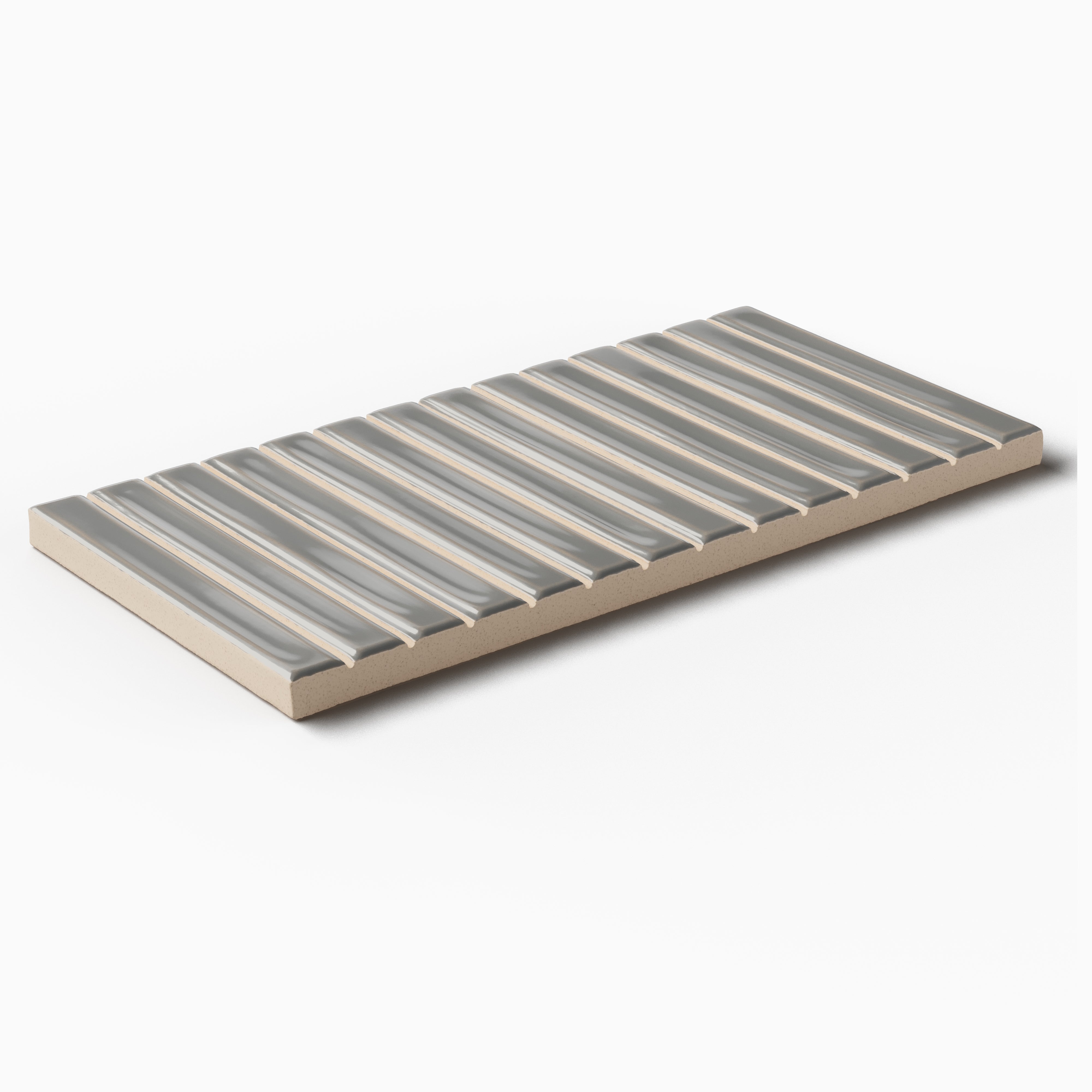 Celia 5 x 10 Glossy Ceramic Tile in Mineral Grey