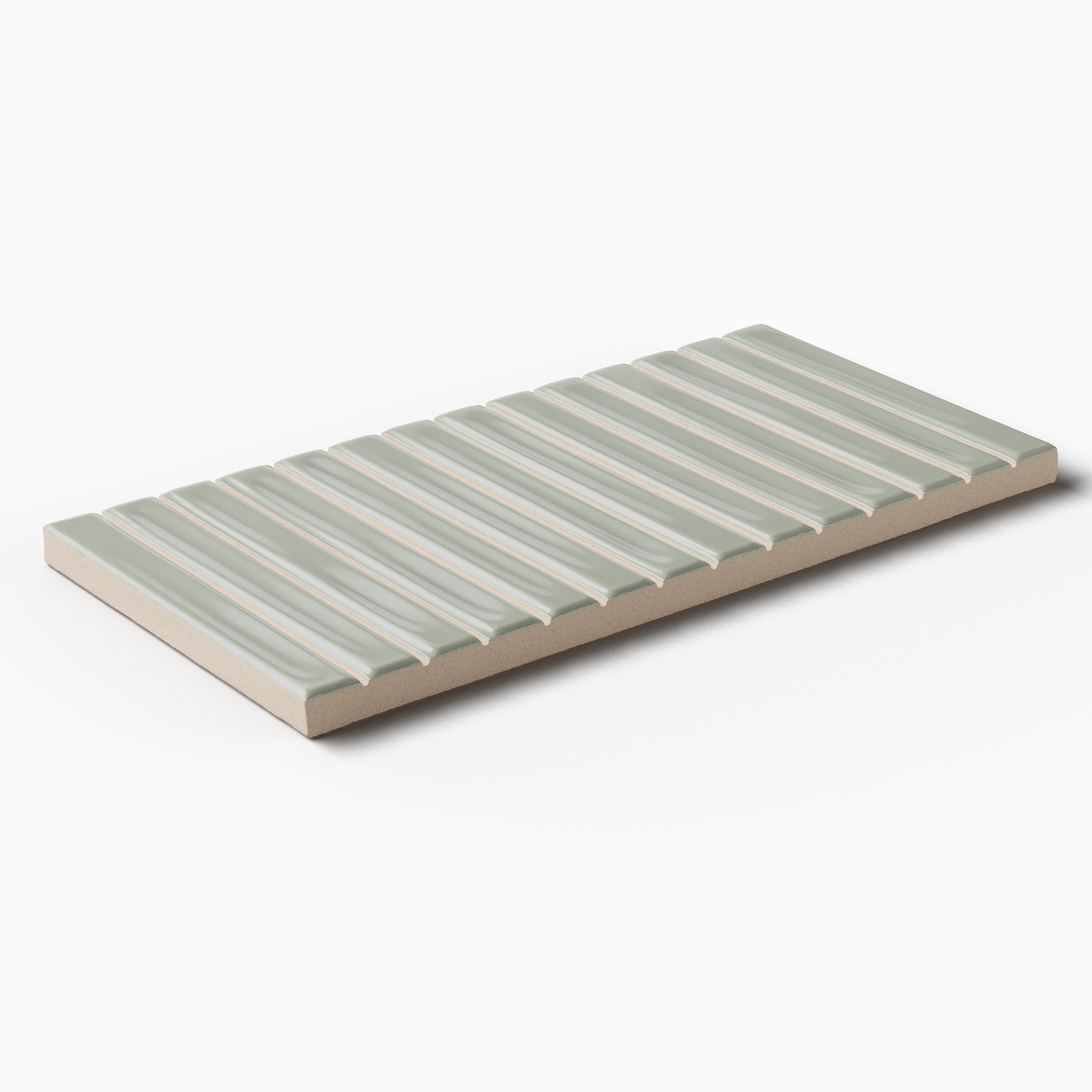 Celia 5 x 10 Glossy Ceramic Tile in Fern
