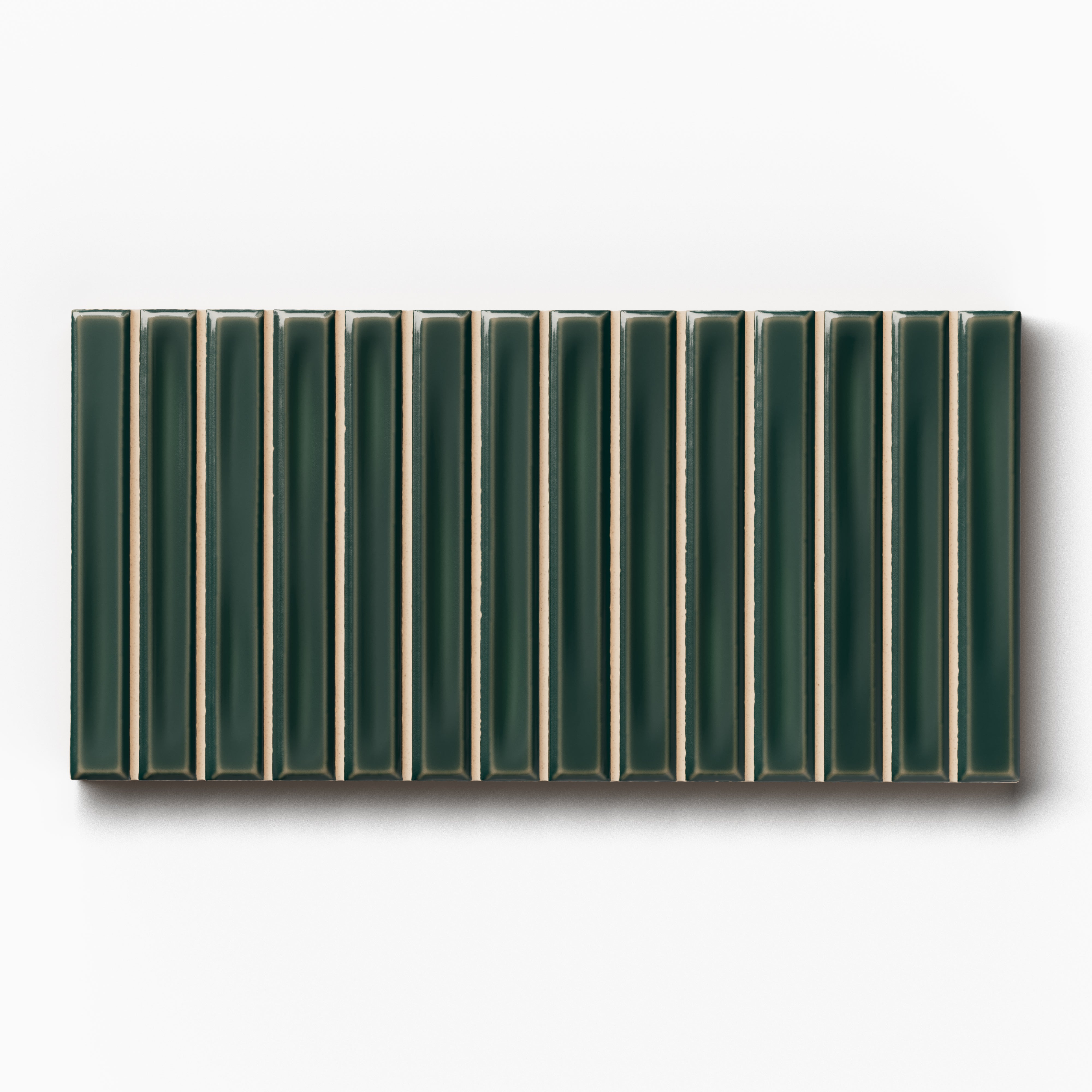 Celia 5 x 10 Glossy Ceramic Tile in Royal Green