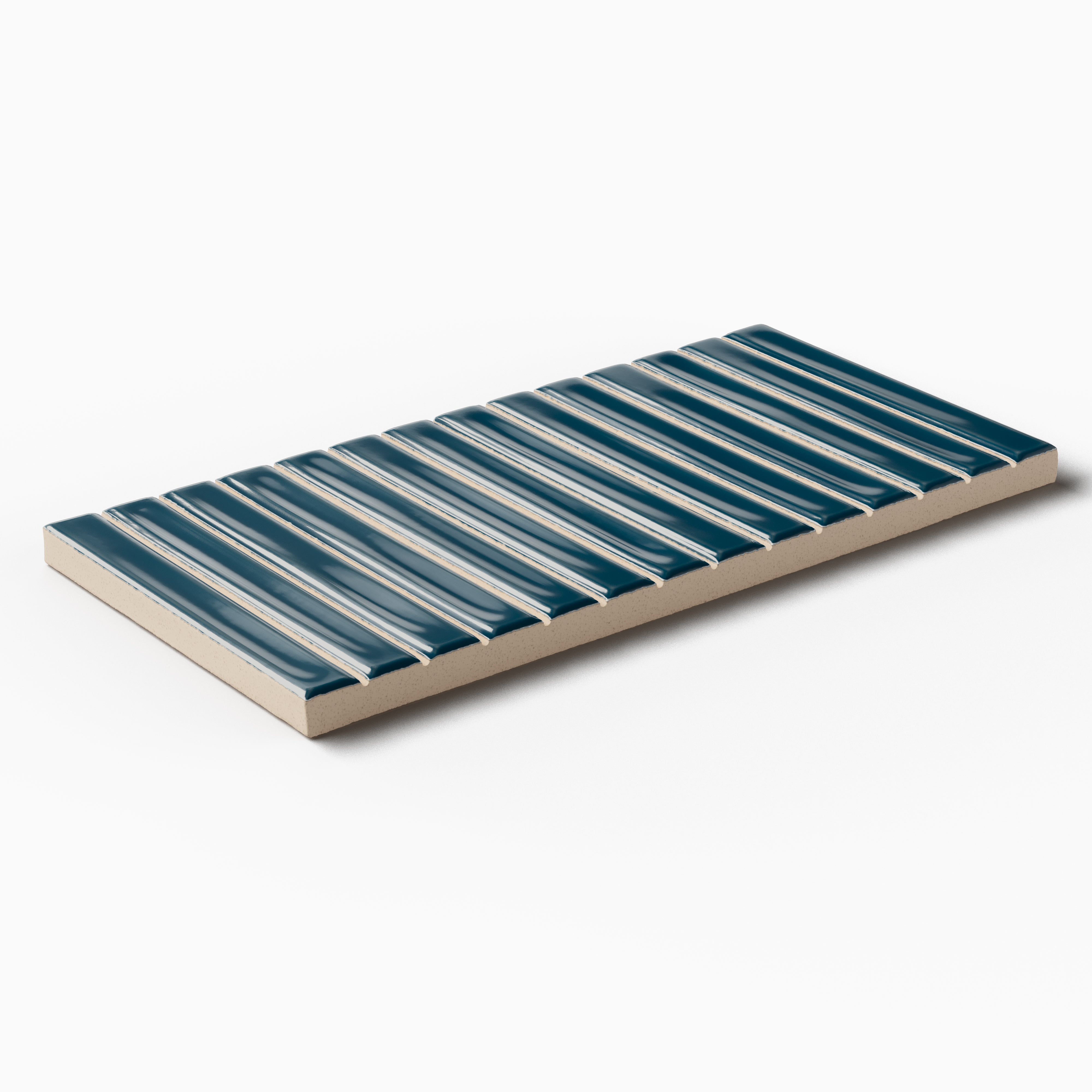Celia 5 x 10 Glossy Ceramic Tile in Peacock Blue