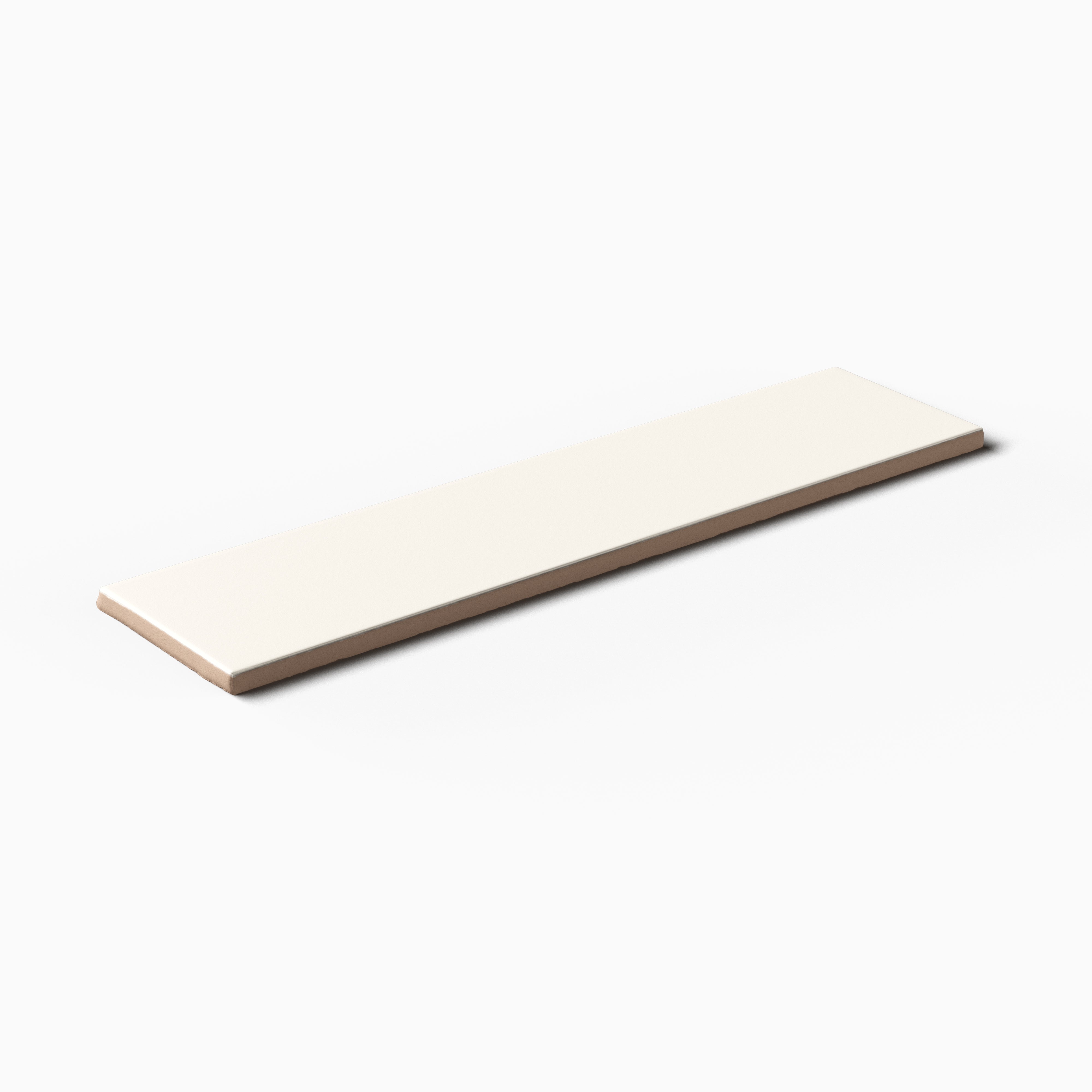 Mika 2.5x10 Matte Ceramic Tile in Chalk