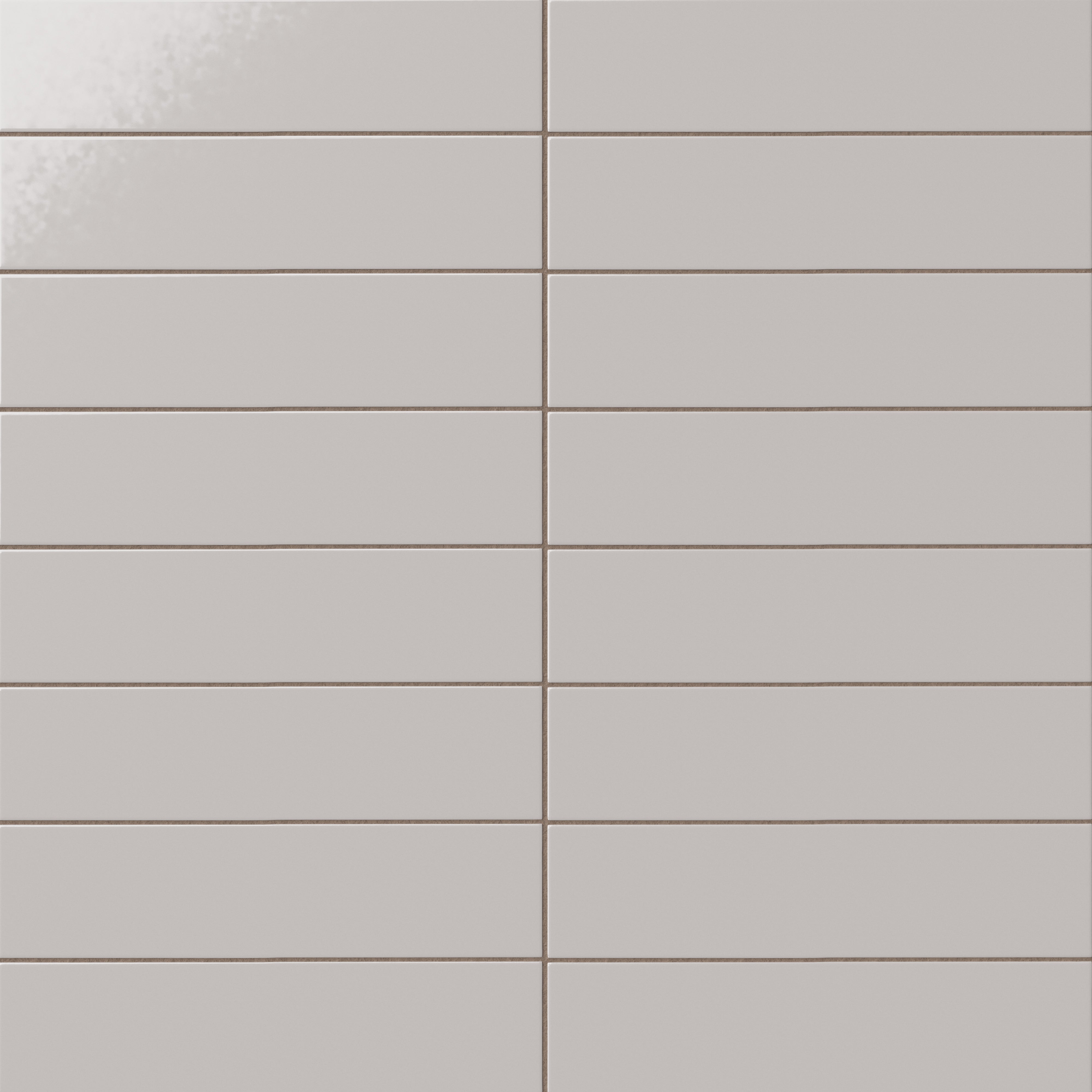 Mika 2.5x10 Glossy Ceramic Tile in Ash