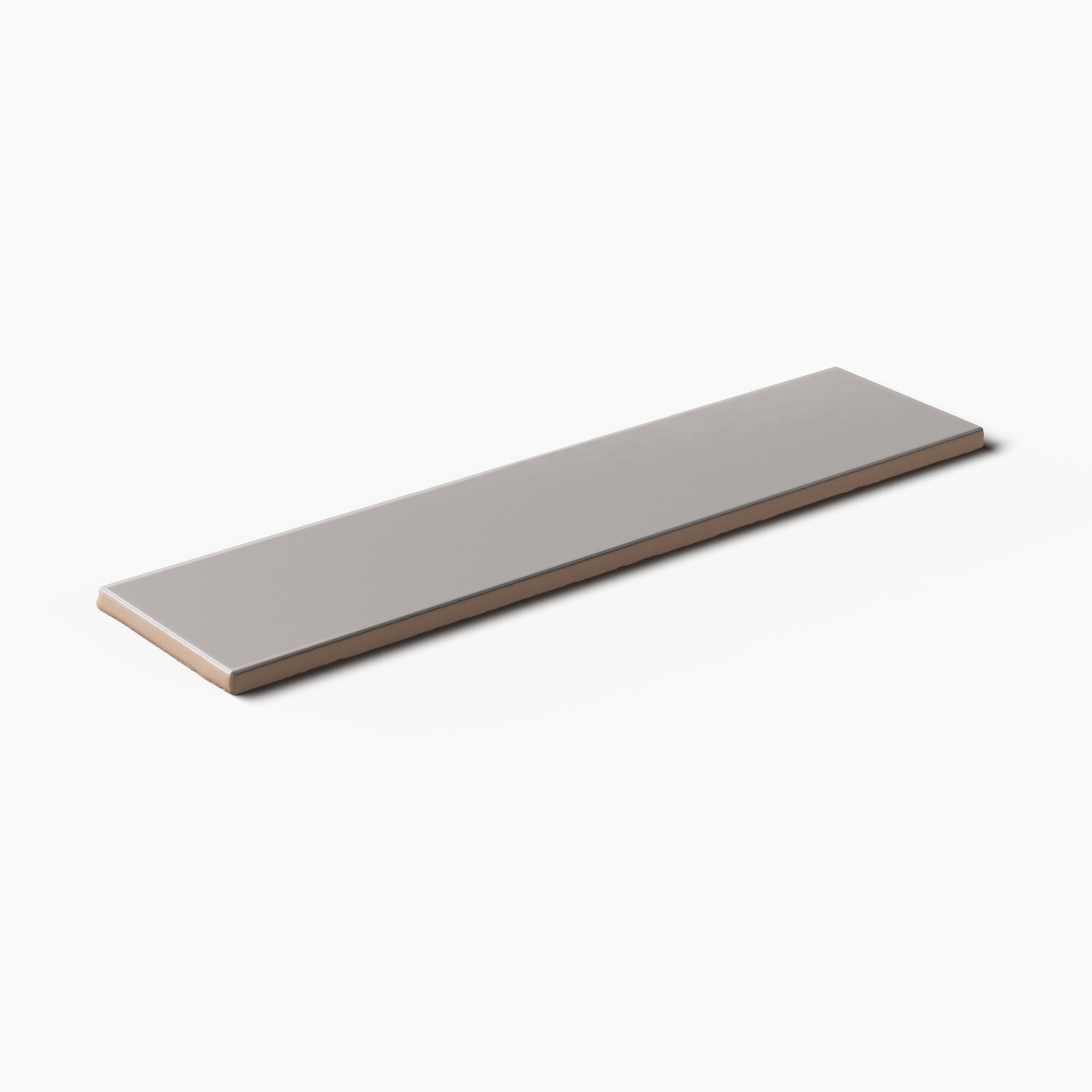 Mika 2.5x10 Glossy Ceramic Tile in Ash