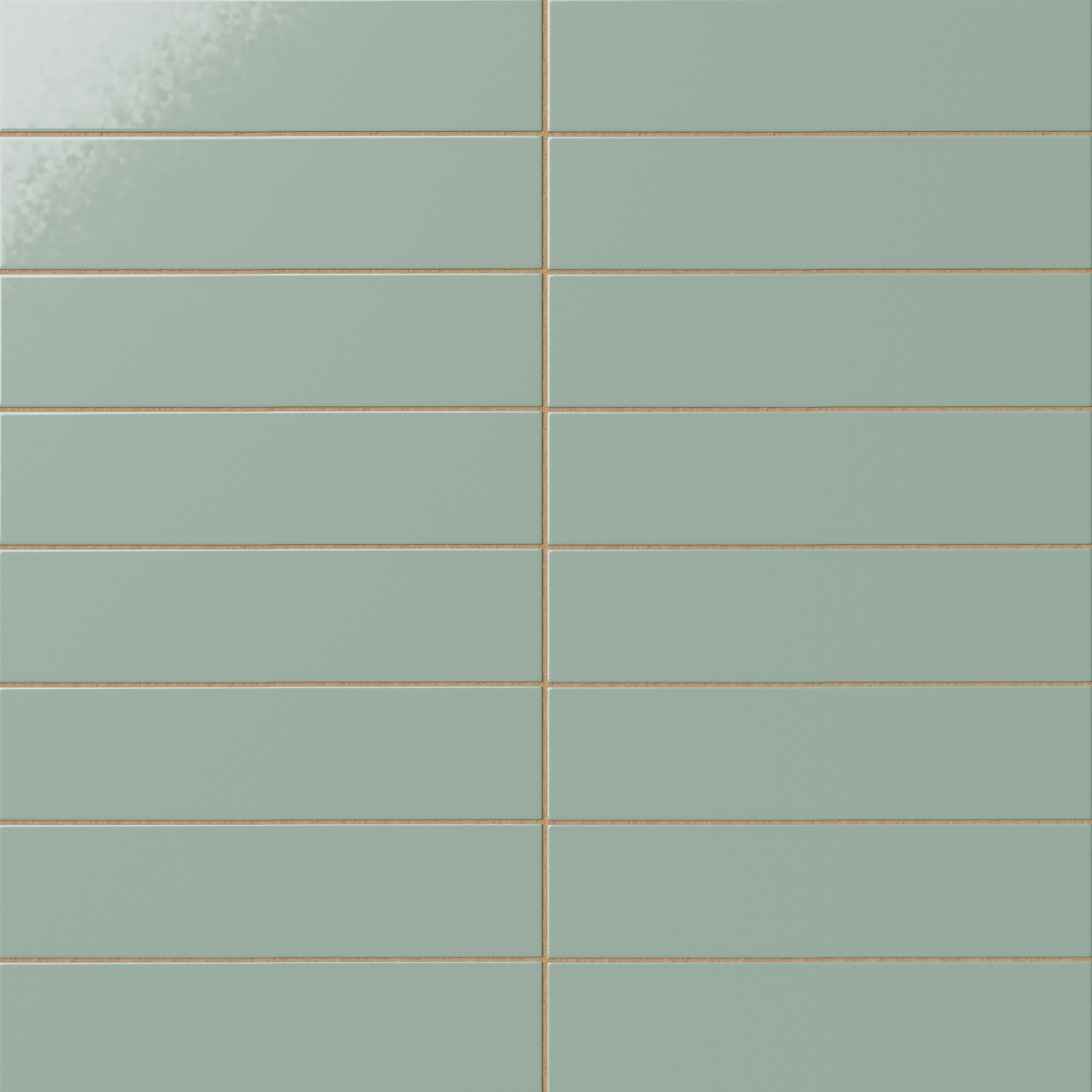 Mika 2.5x10 Glossy Ceramic Tile in Sage