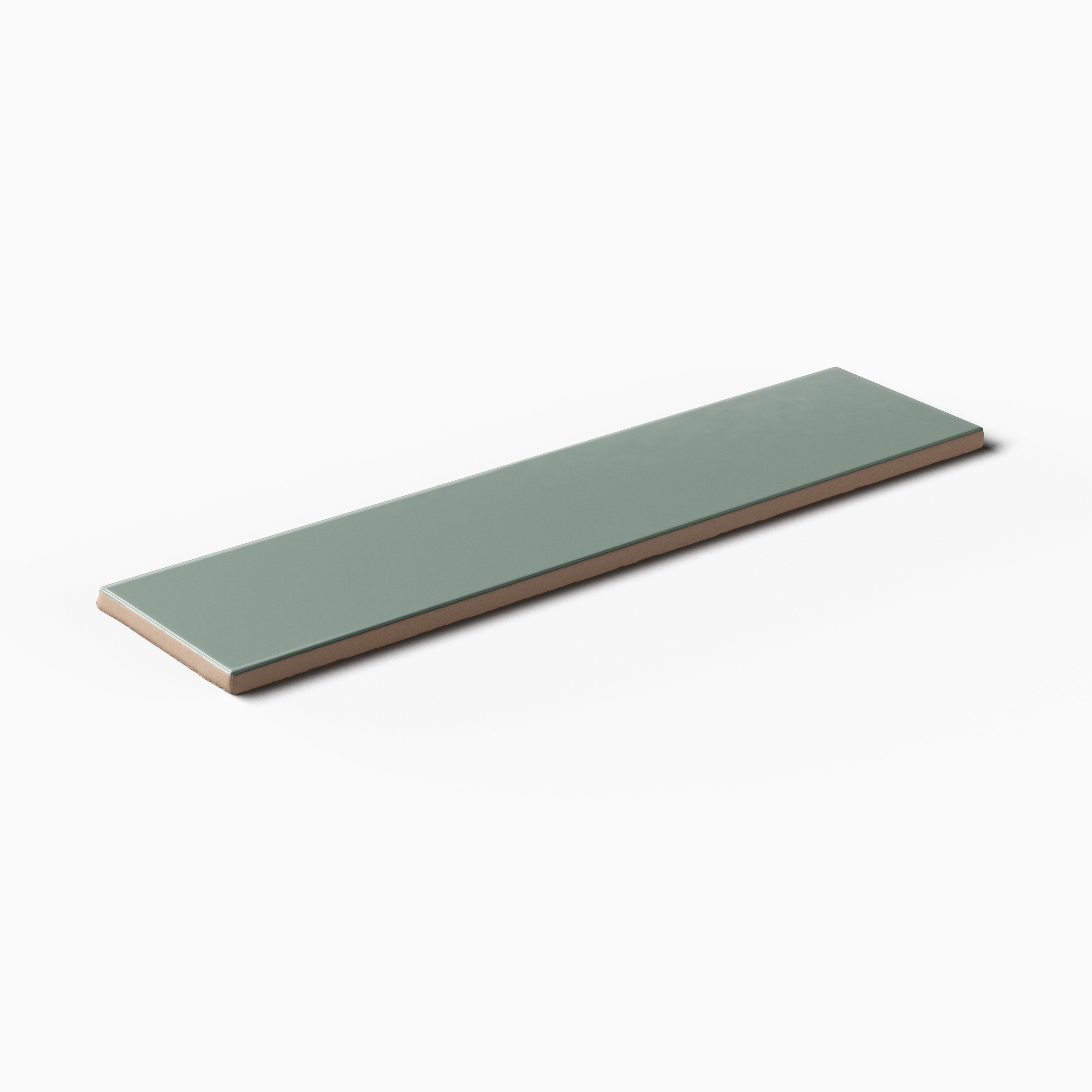 Mika 2.5x10 Glossy Ceramic Tile in Sage