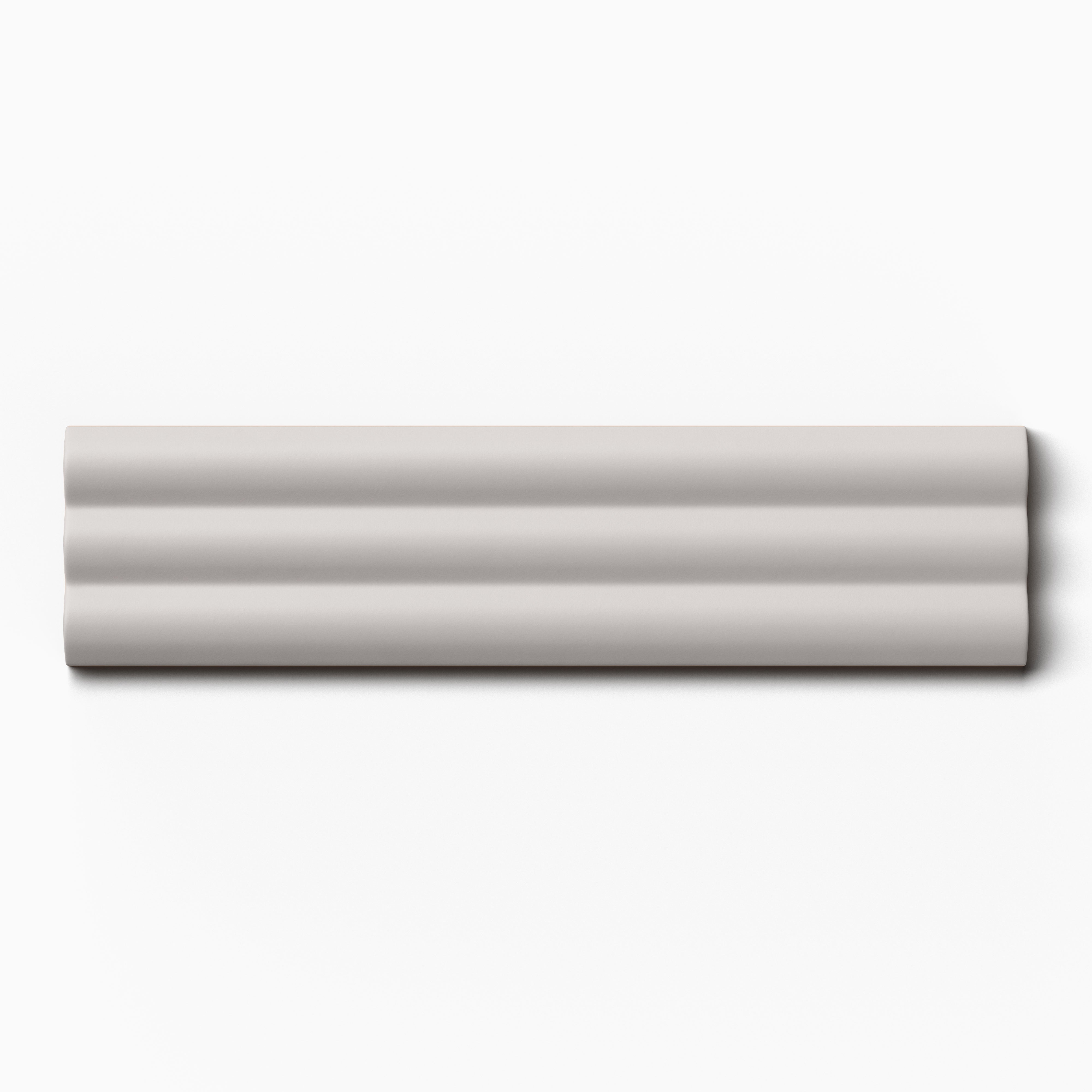 Mika 2.5x10 Matte Ceramic Reeded Tile in Ash