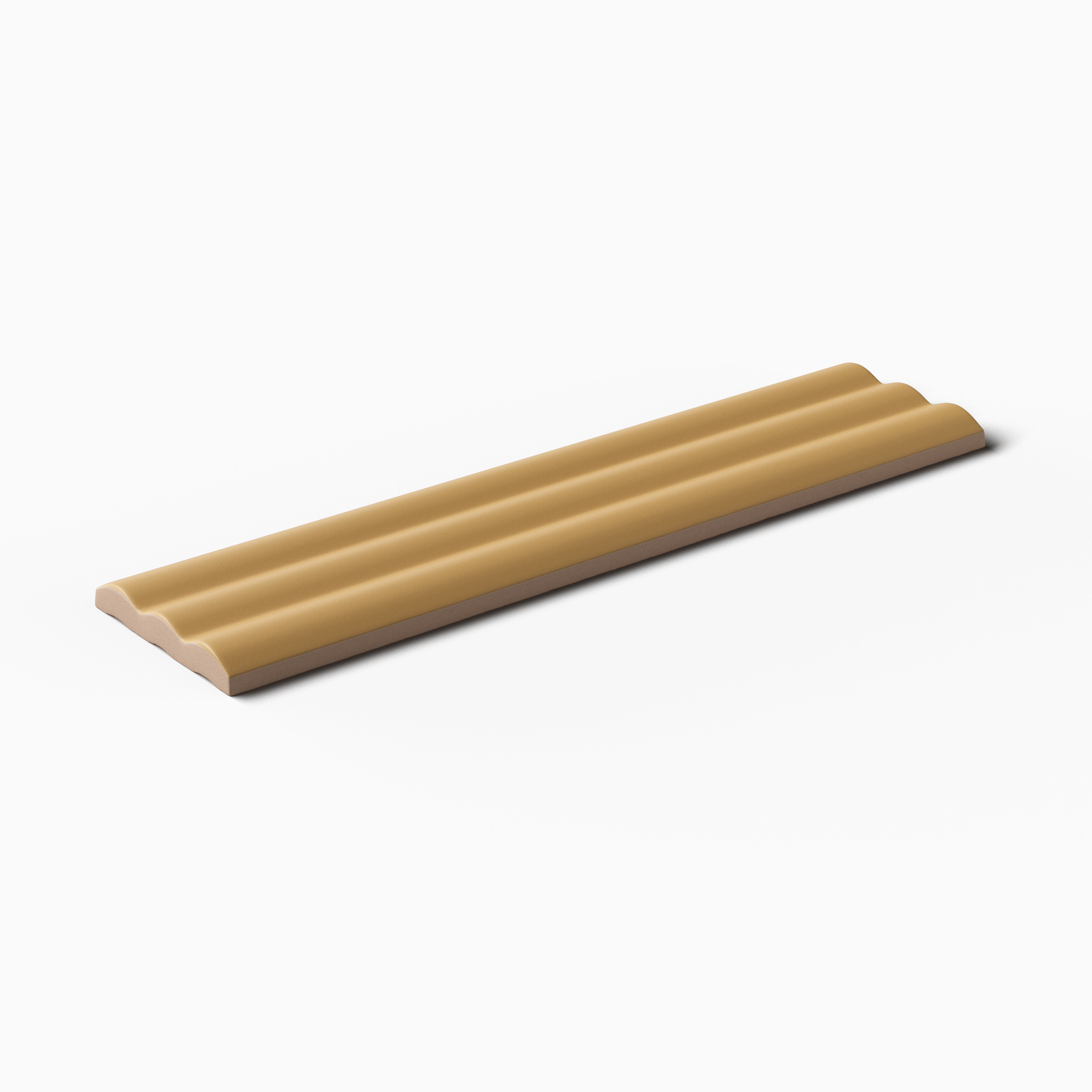 Mika 2.5x10 Matte Ceramic Reeded Tile in Dijon