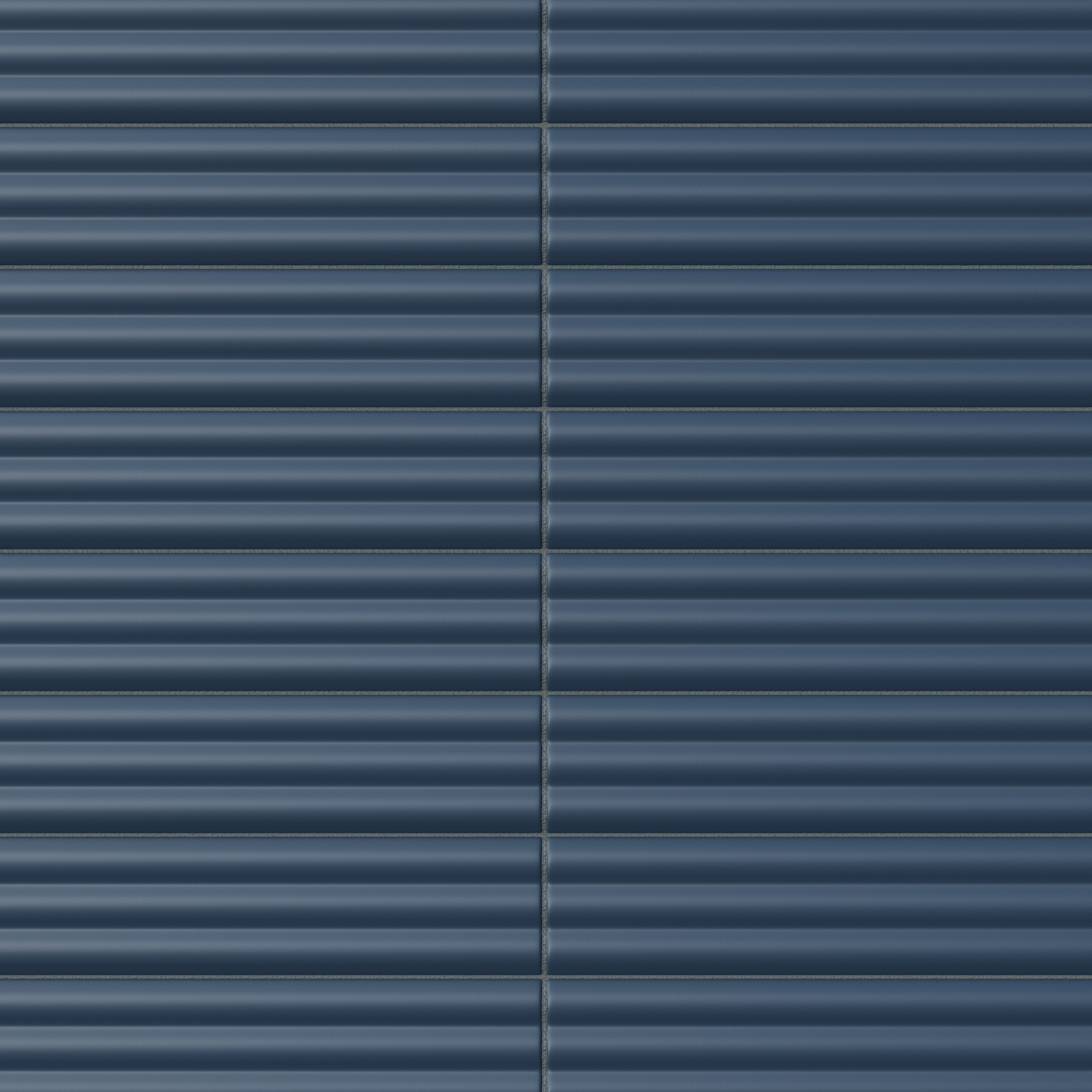 Mika 2.5x10 Matte Ceramic Reeded Tile in Midnight