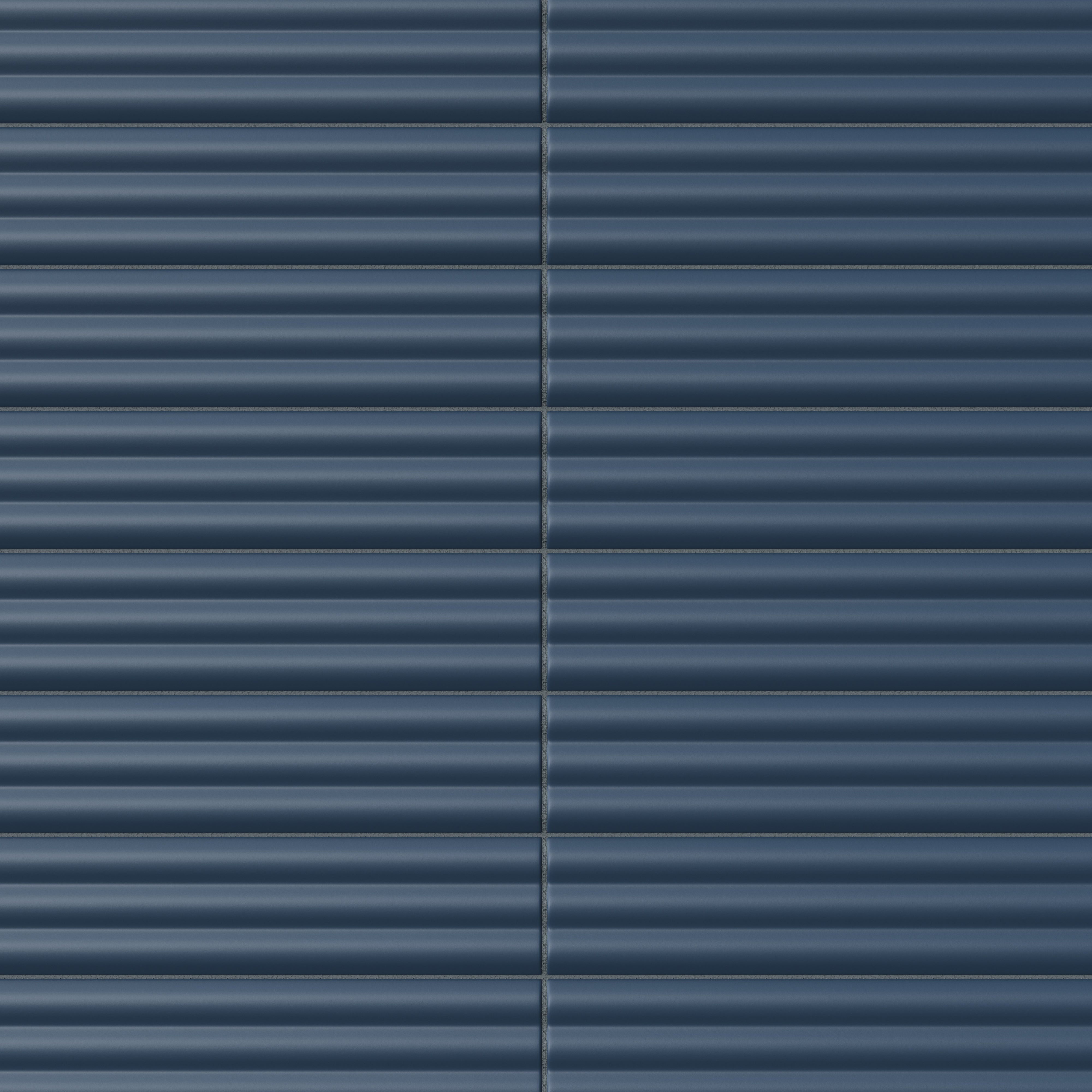 Mika 2.5x10 Matte Ceramic Reeded Tile in Midnight