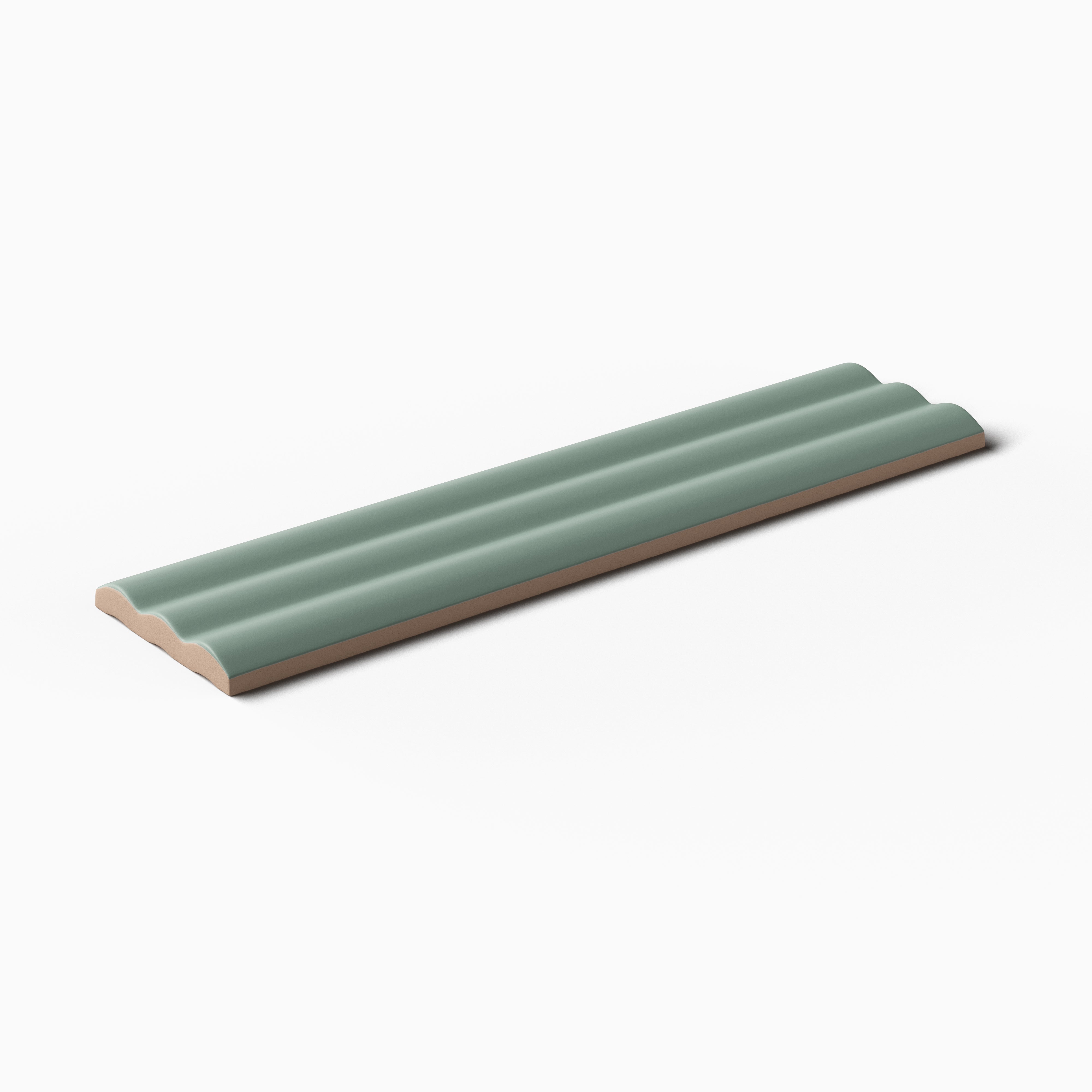 Mika 2.5x10 Matte Ceramic Reeded Tile in Sage