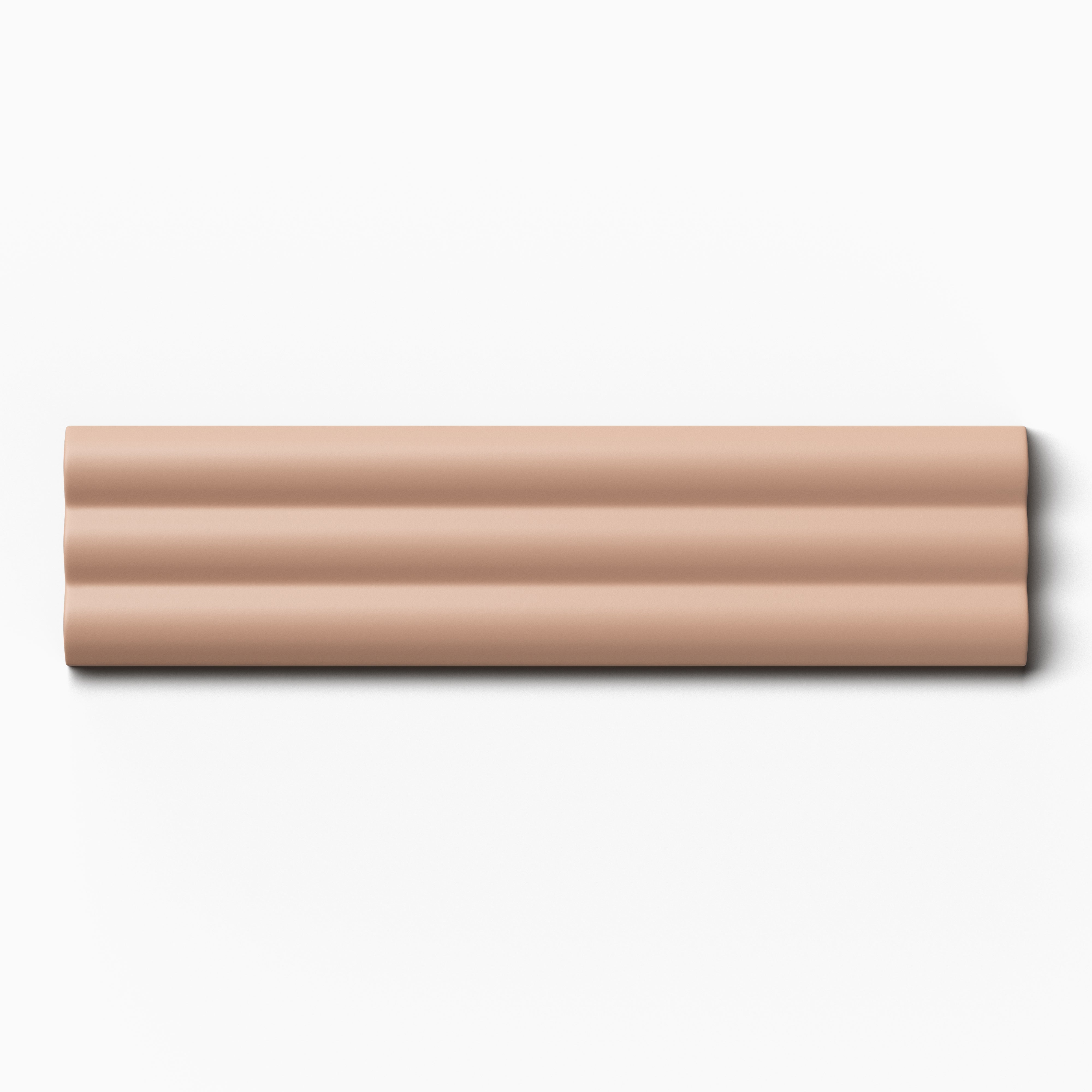Mika 2.5x10 Matte Ceramic Reeded Tile in Tan