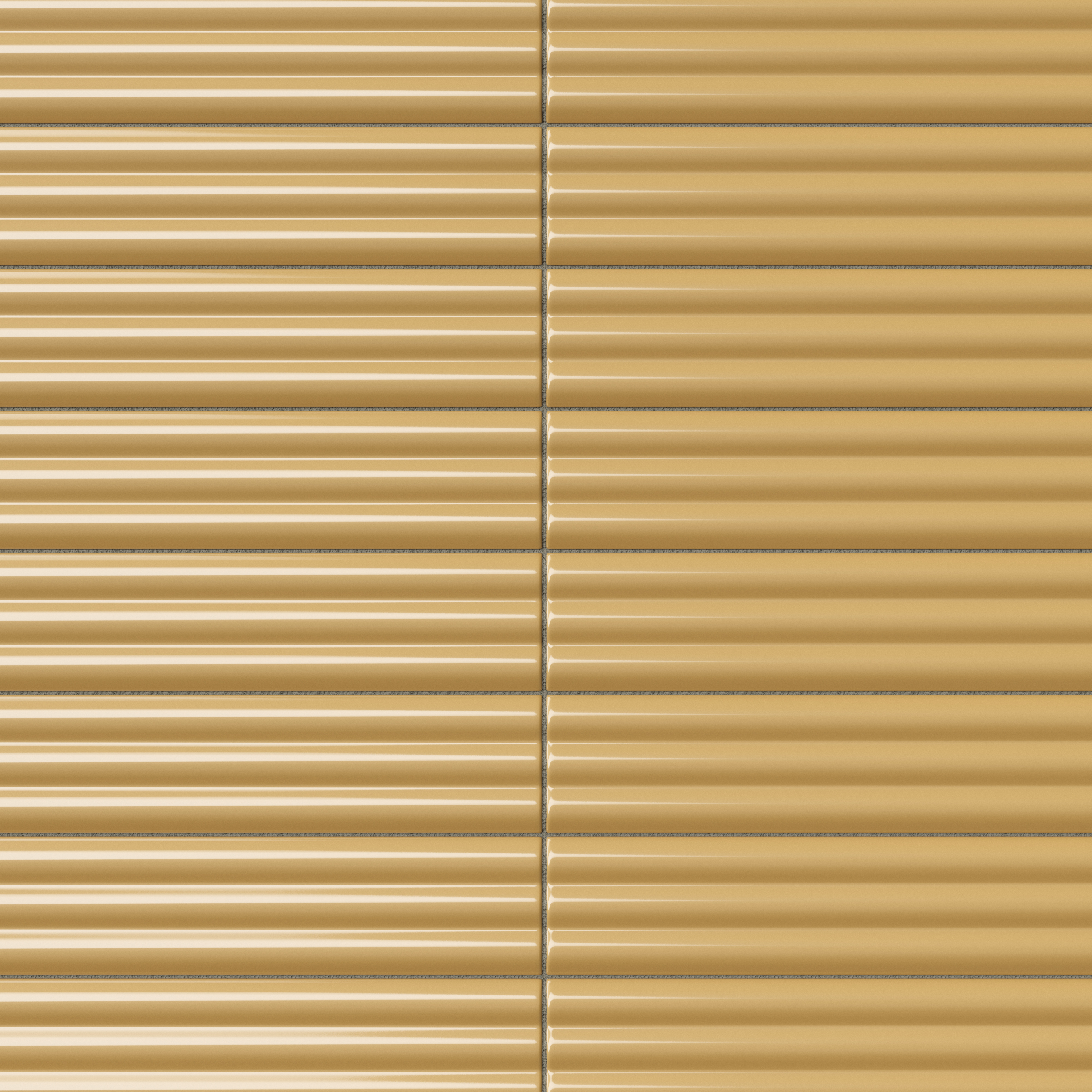Mika 2.5x10 Glossy Ceramic Reeded Tile in Dijon