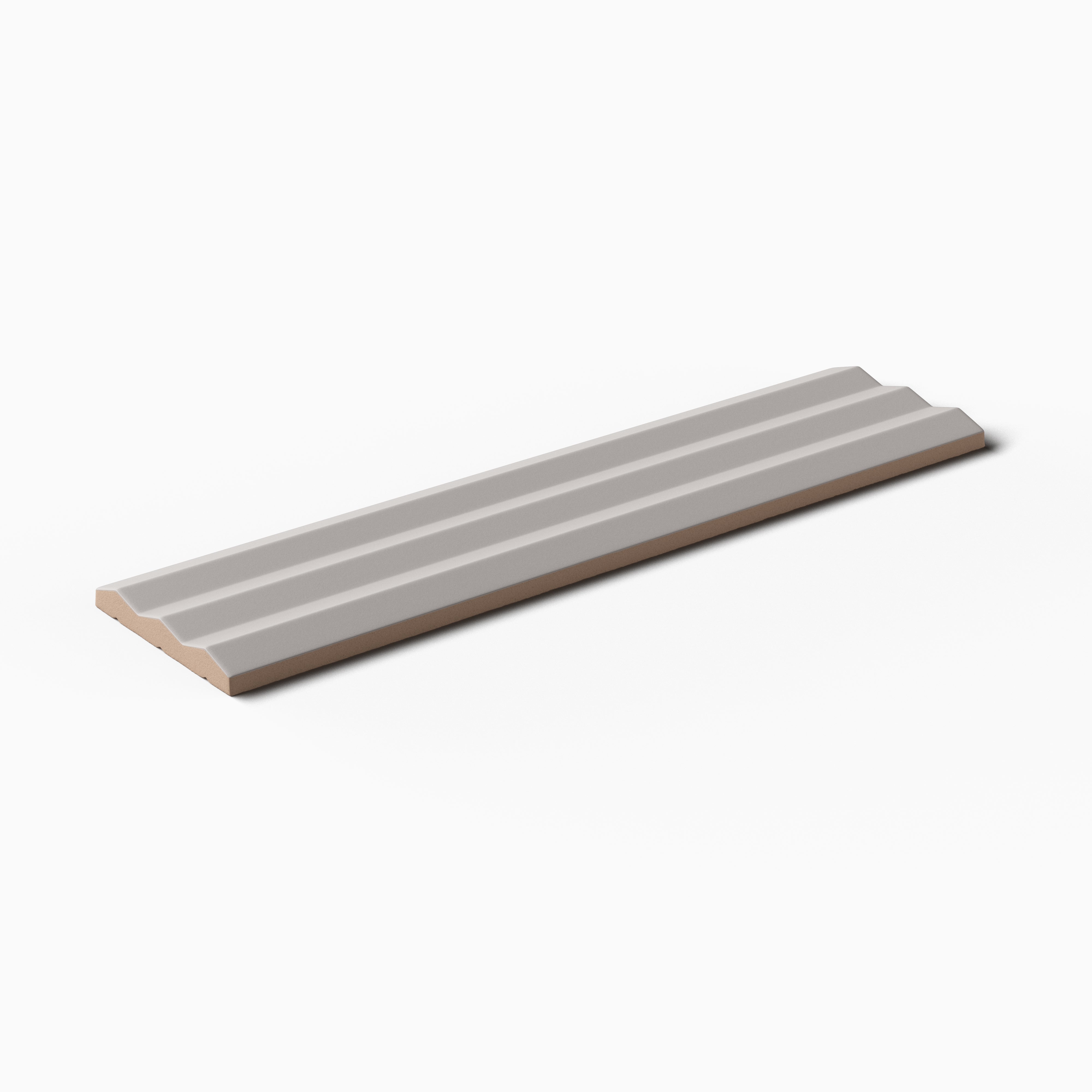 Mika 2.5 x 10 Matte Ceramic Beveled Tile in Ash