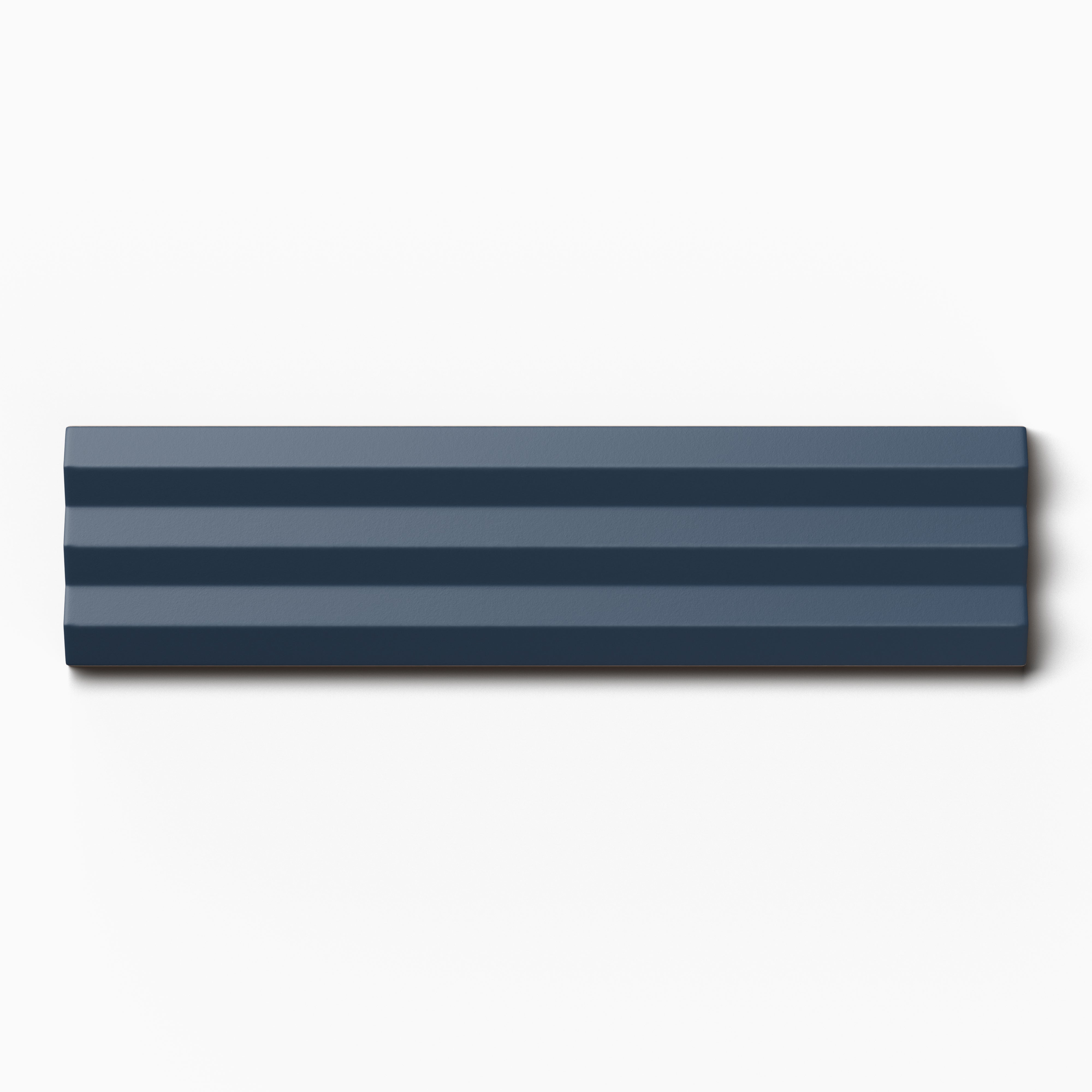 Mika 2.5x10 Matte Ceramic Beveled Tile in Midnight