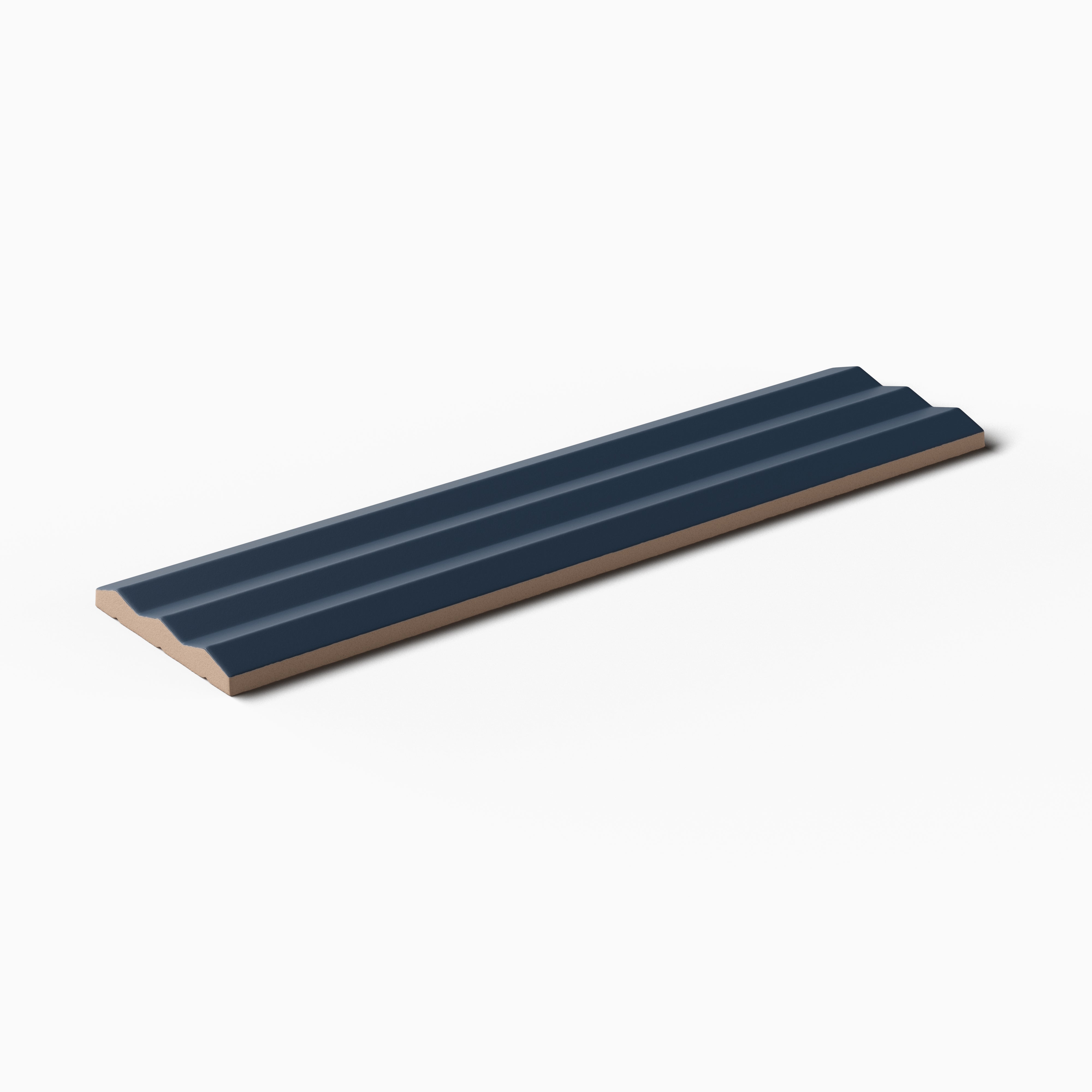 Mika 2.5 x 10 Matte Ceramic Beveled Tile in Midnight