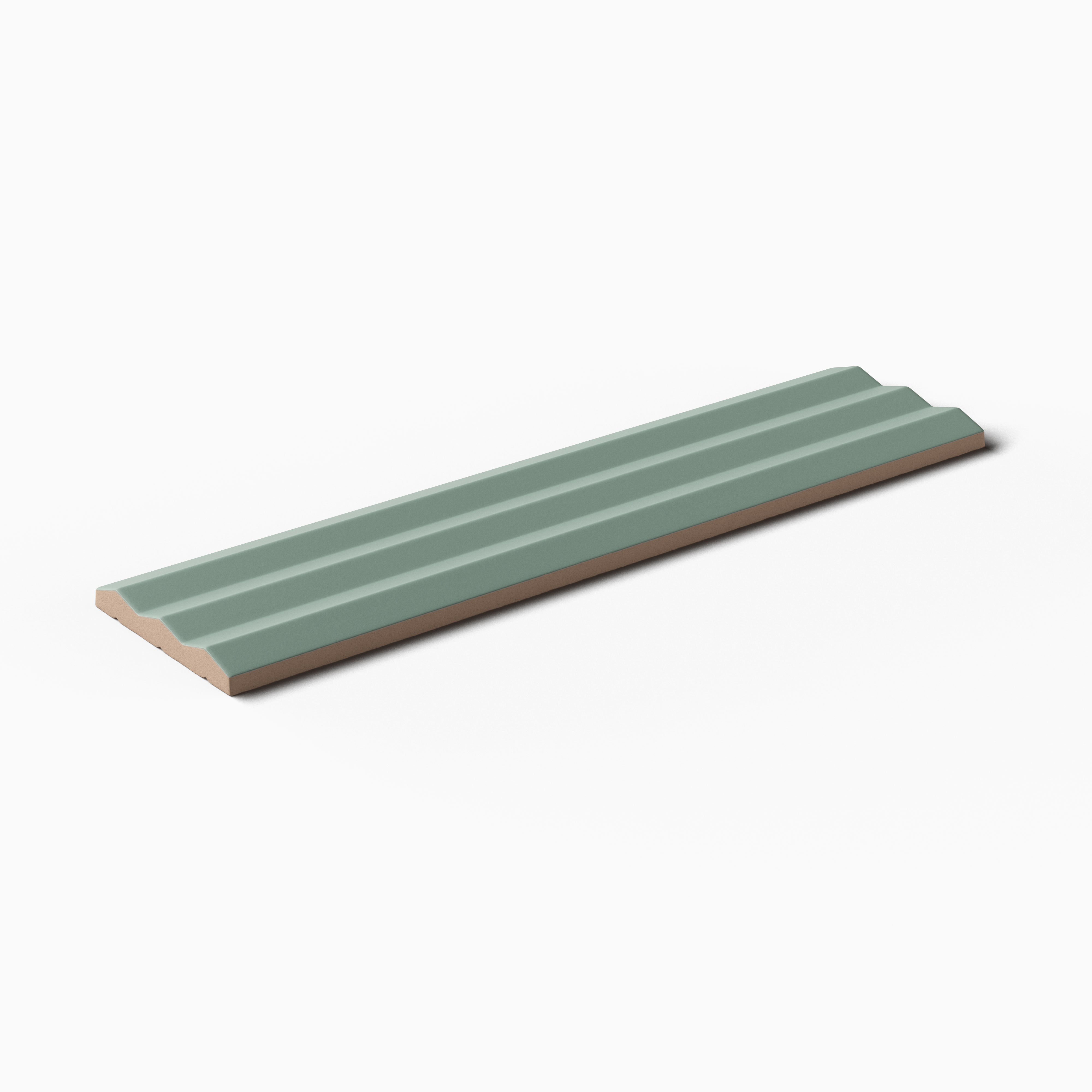 Mika 2.5 x 10 Matte Ceramic Beveled Tile in Sage