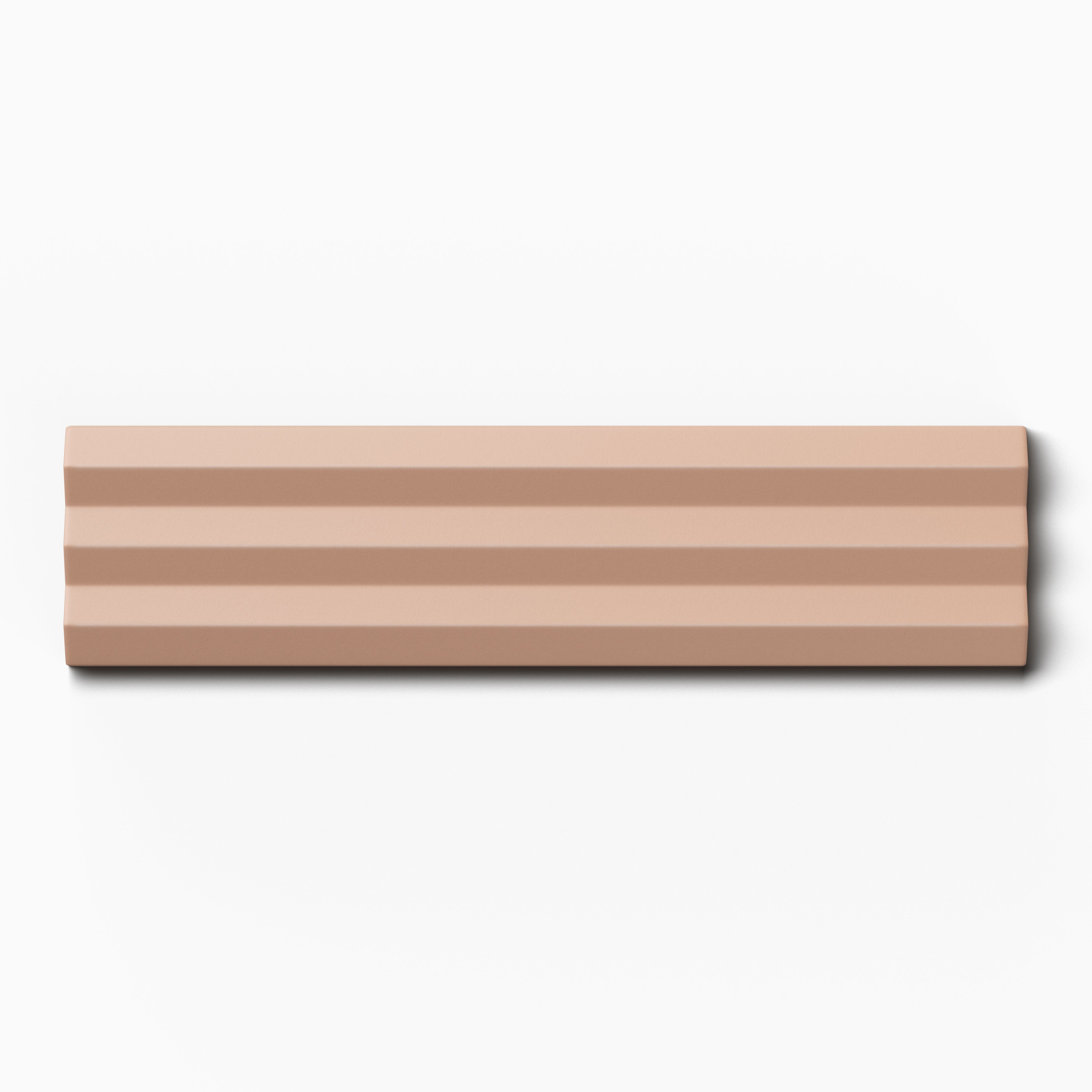 Mika 2.5x10 Matte Ceramic Beveled Tile in Tan