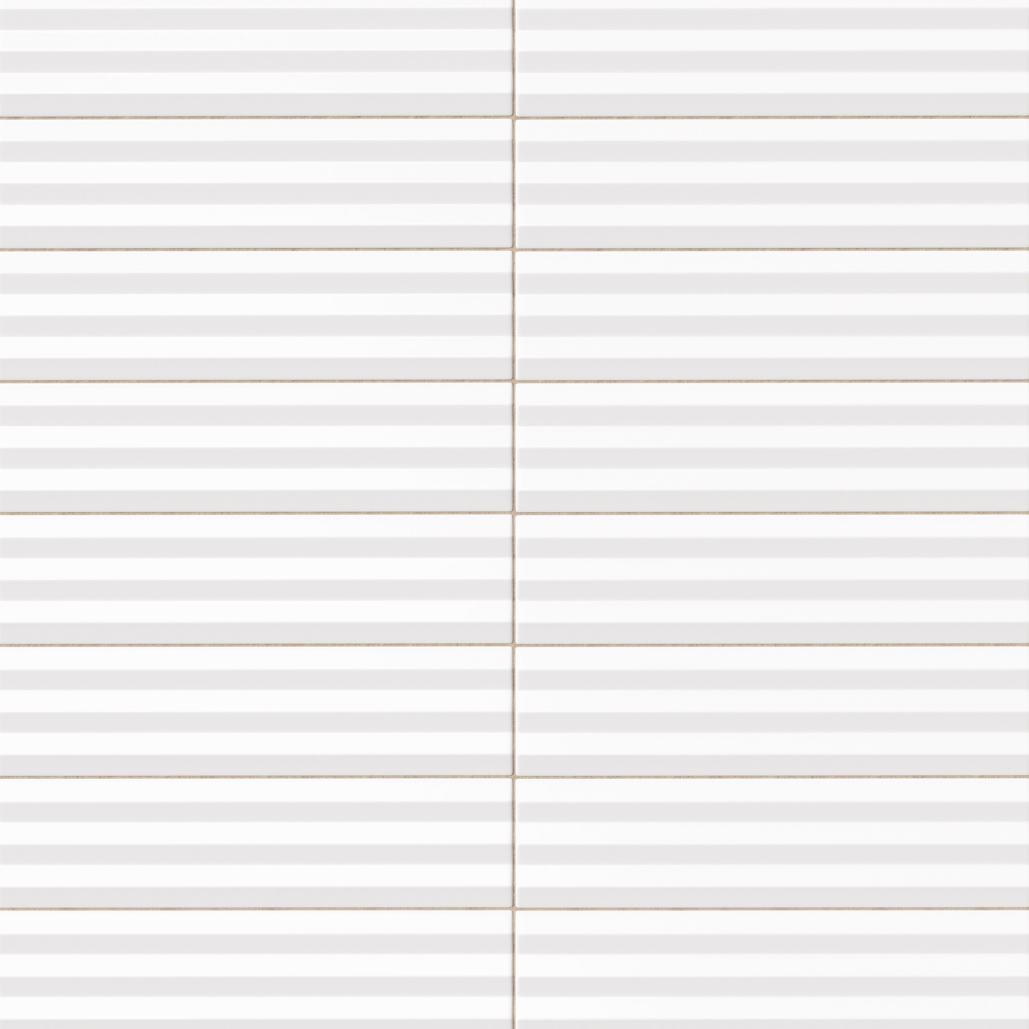 Mika 2.5x10 Glossy Ceramic Beveled Tile in Chalk
