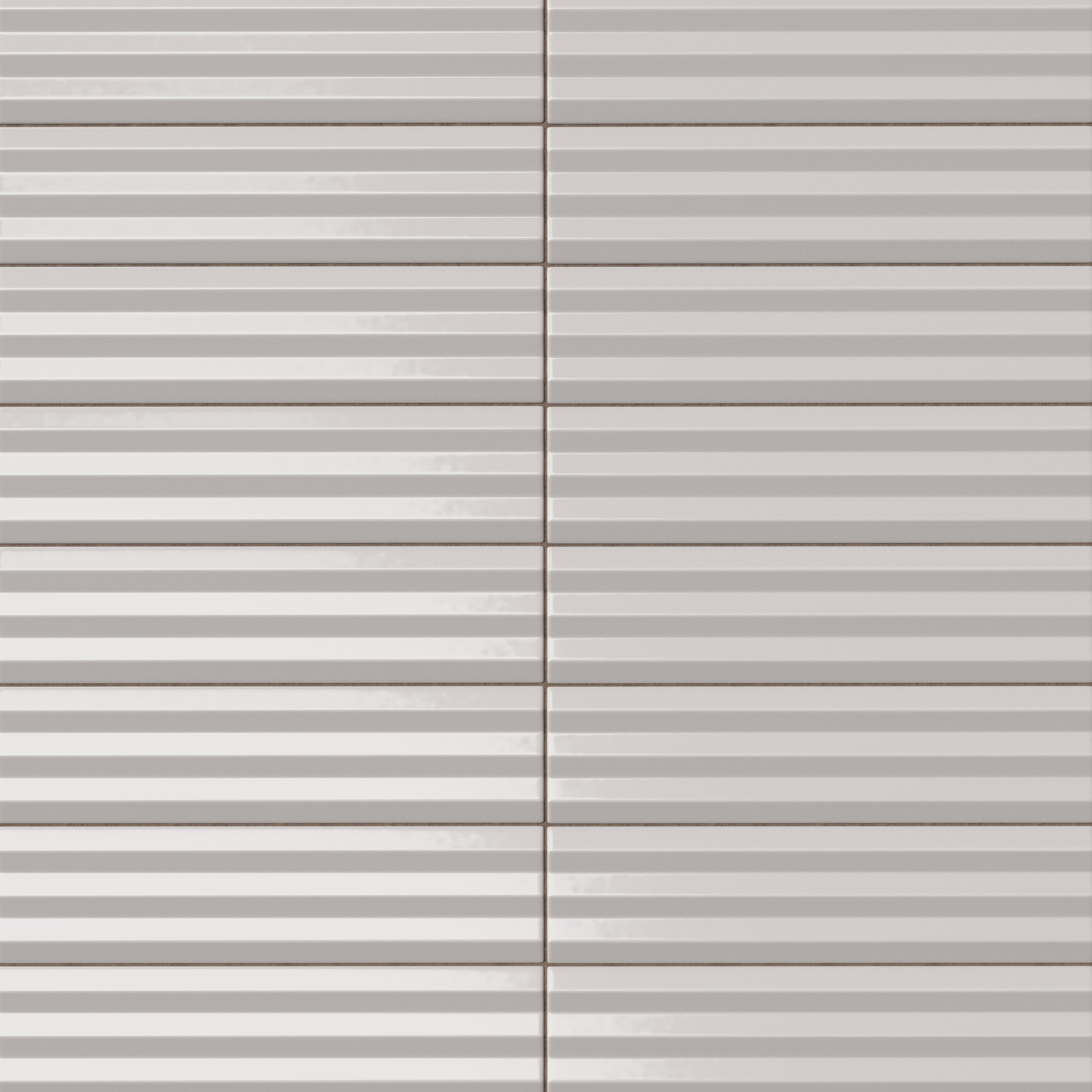 Mika 2.5x10 Glossy Ceramic Beveled Tile in Ash