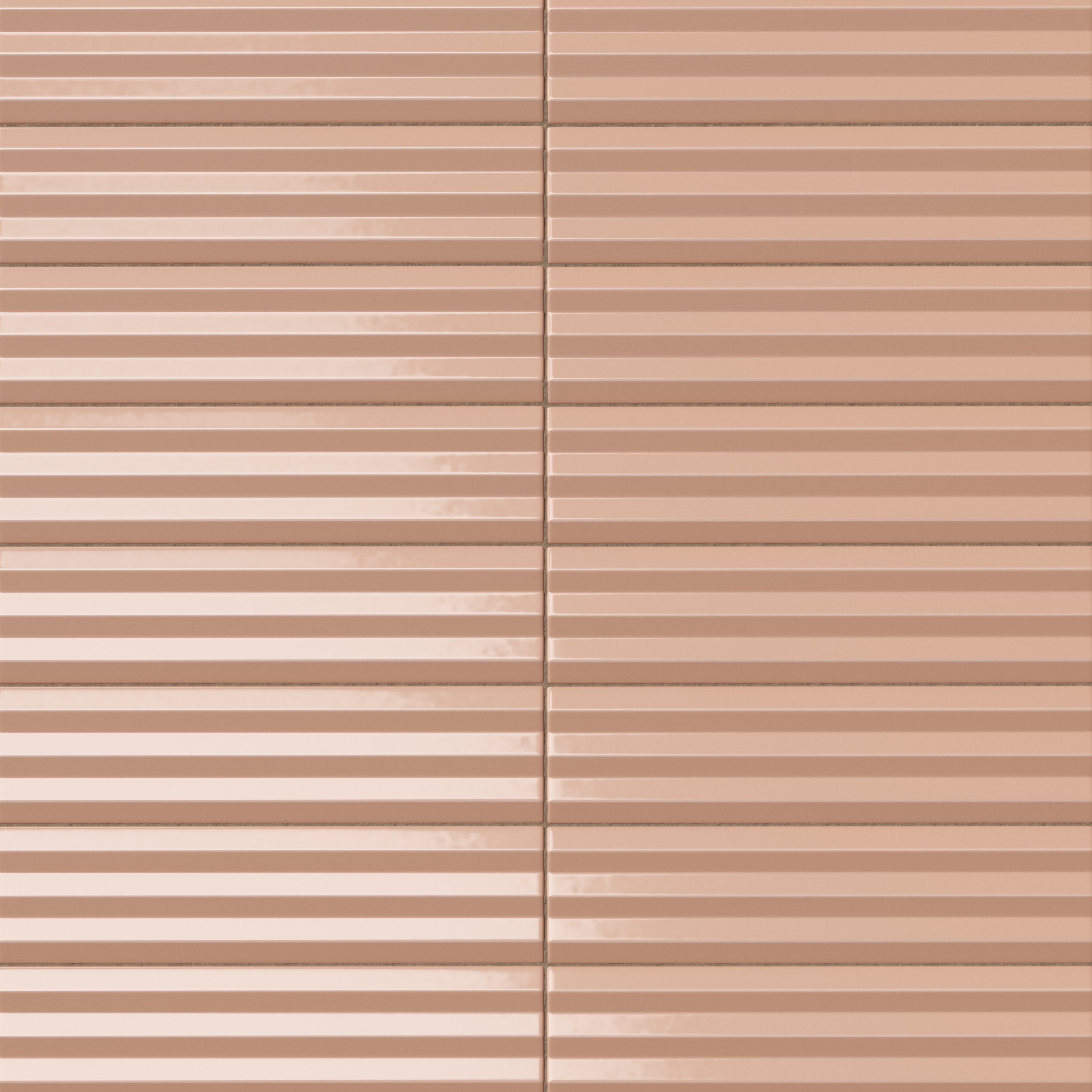 Mika 2.5x10 Glossy Ceramic Beveled Tile in Tan