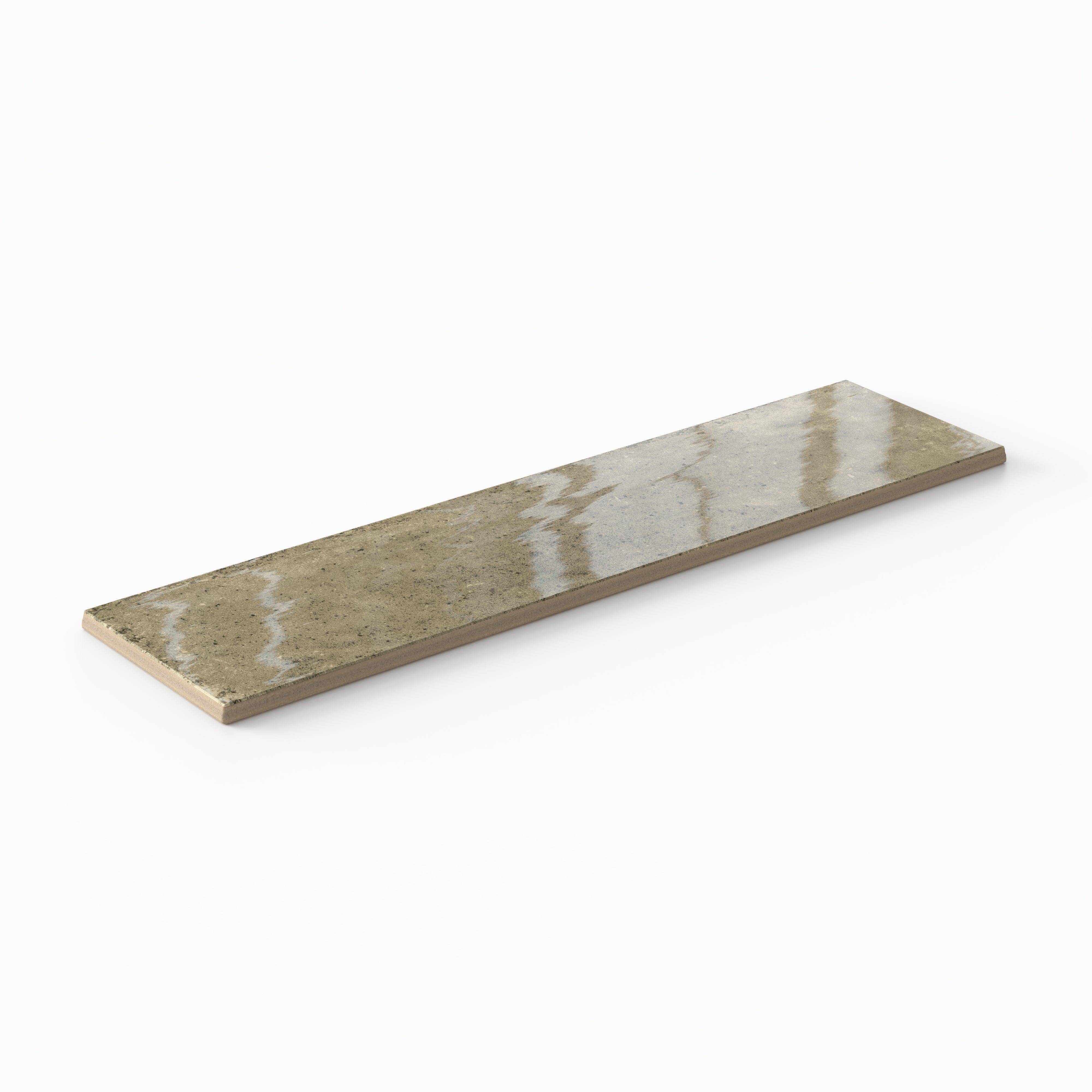 Makenna 3 x 11 Glossy Porcelain Tile in Musgo