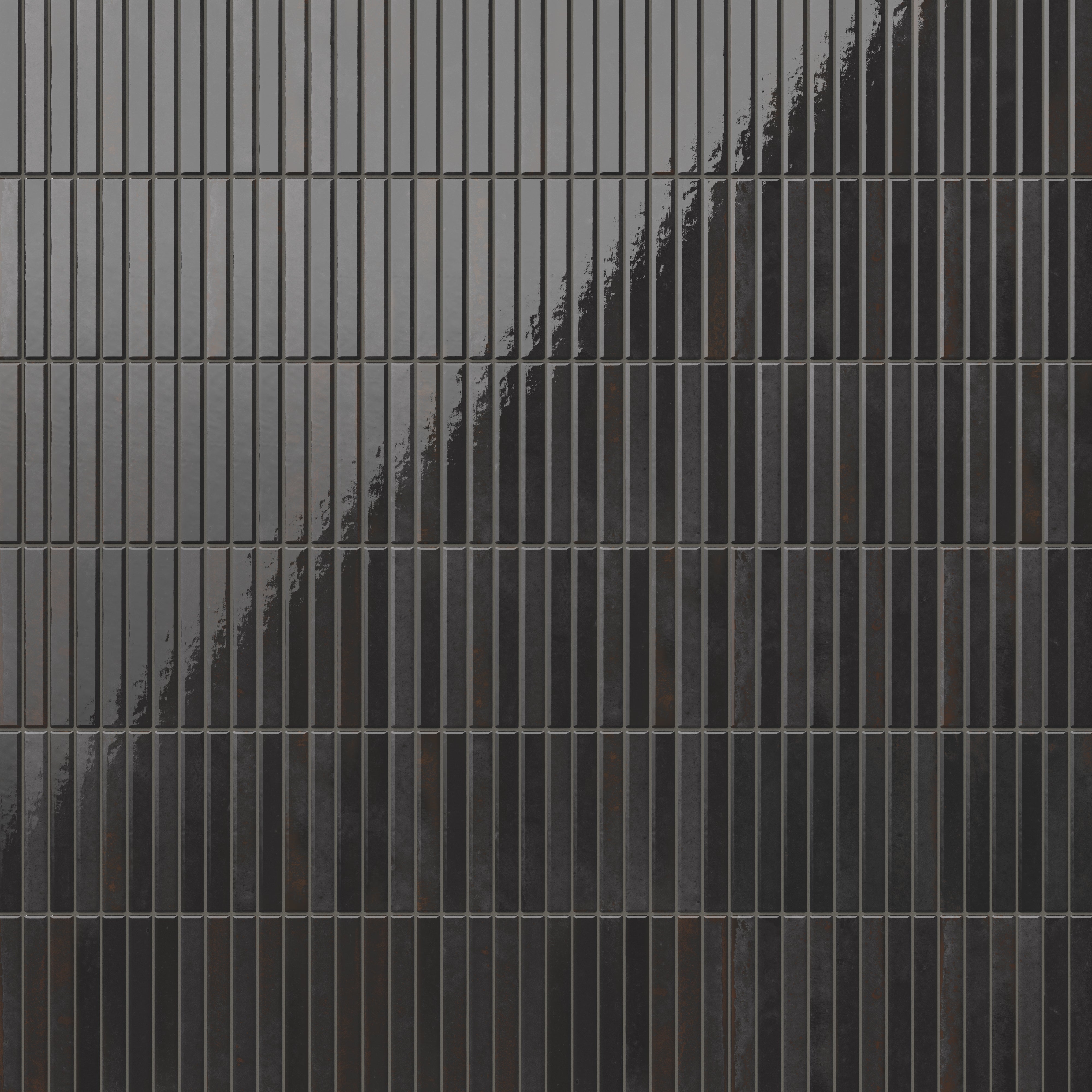 Miley 4.5 x 9 Glossy Porcelain Tile in Noche