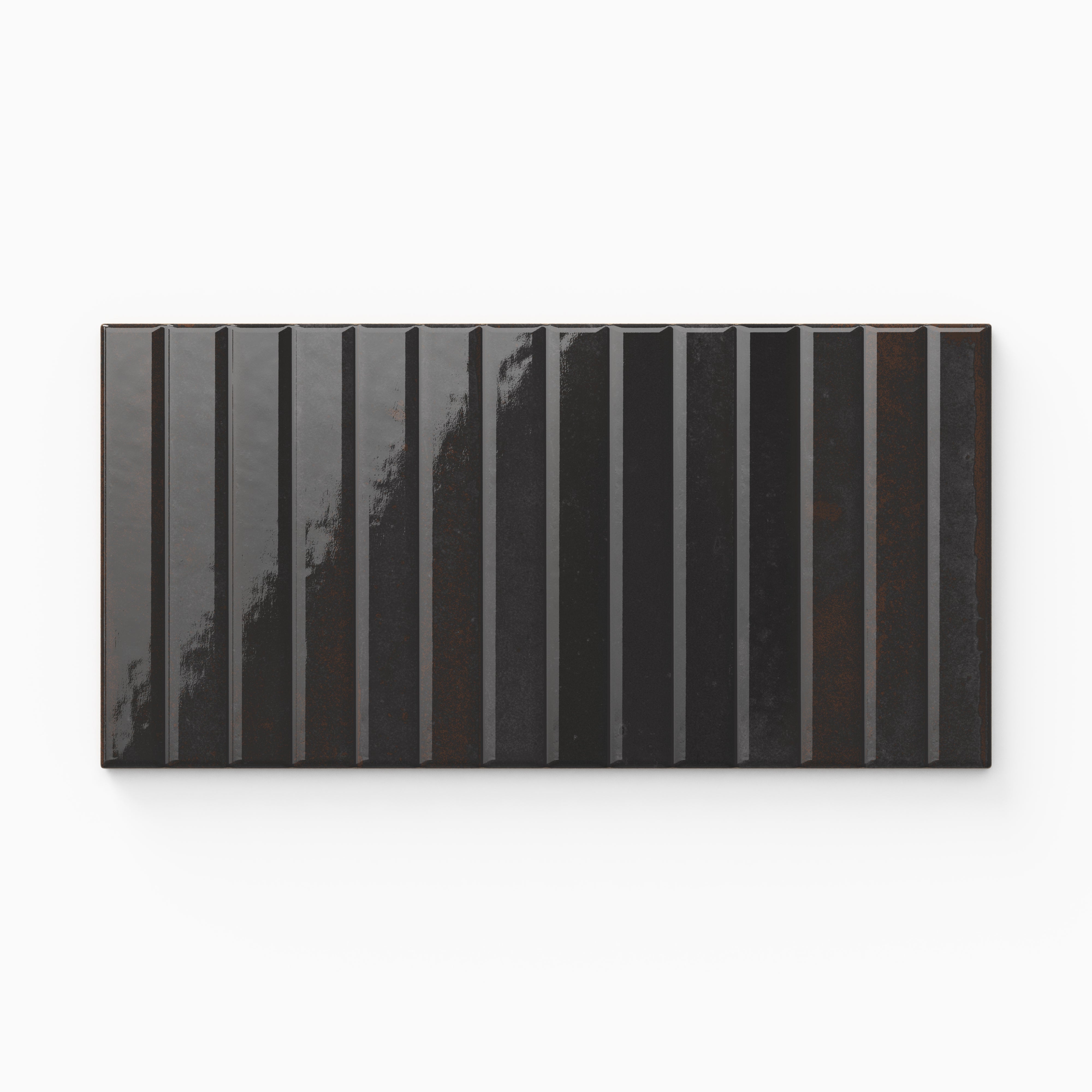 Miley 4.5 x 9 Glossy Porcelain Tile in Noche