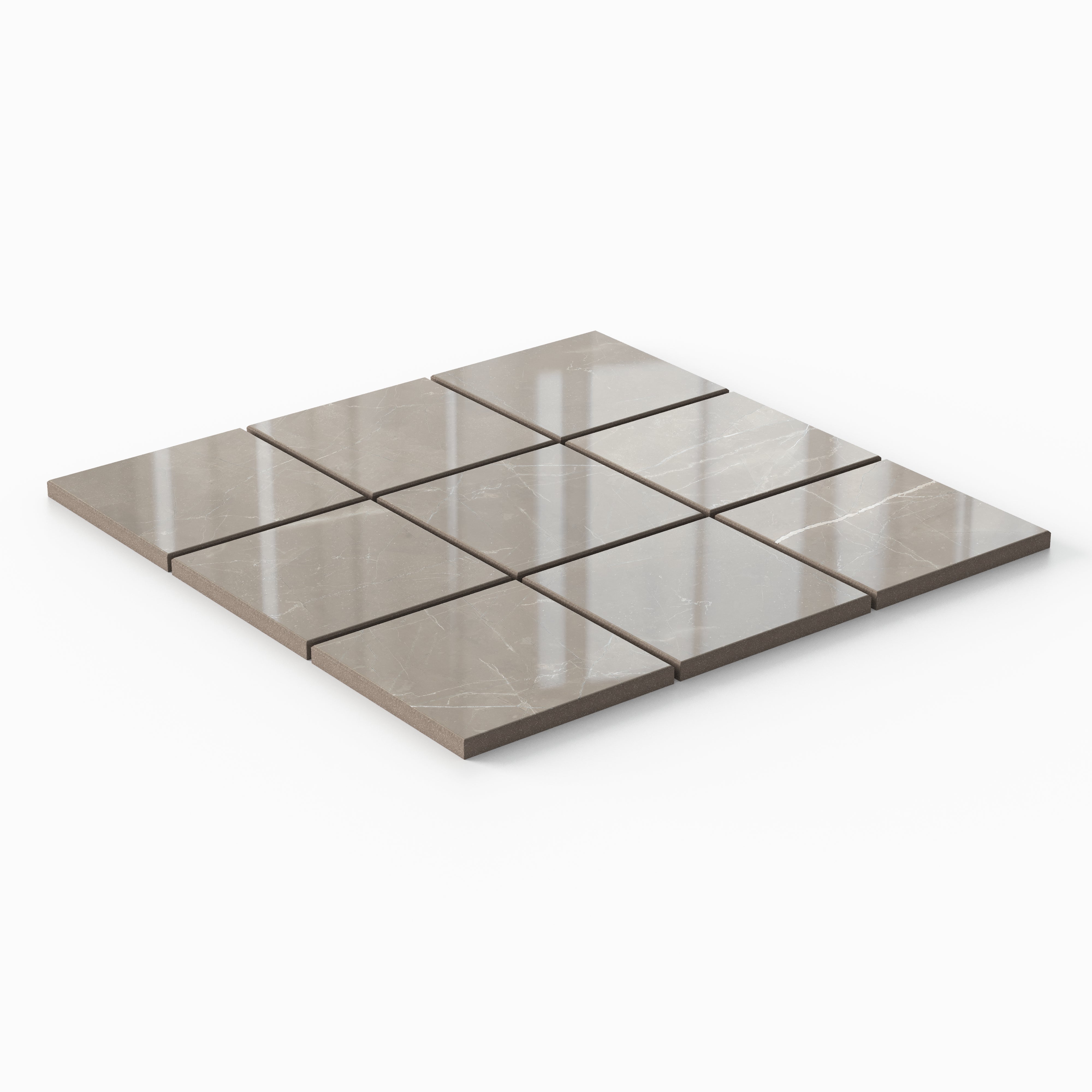 Leona 4 x 4 Polished Porcelain Mosaic Tile in Amani Bronze
