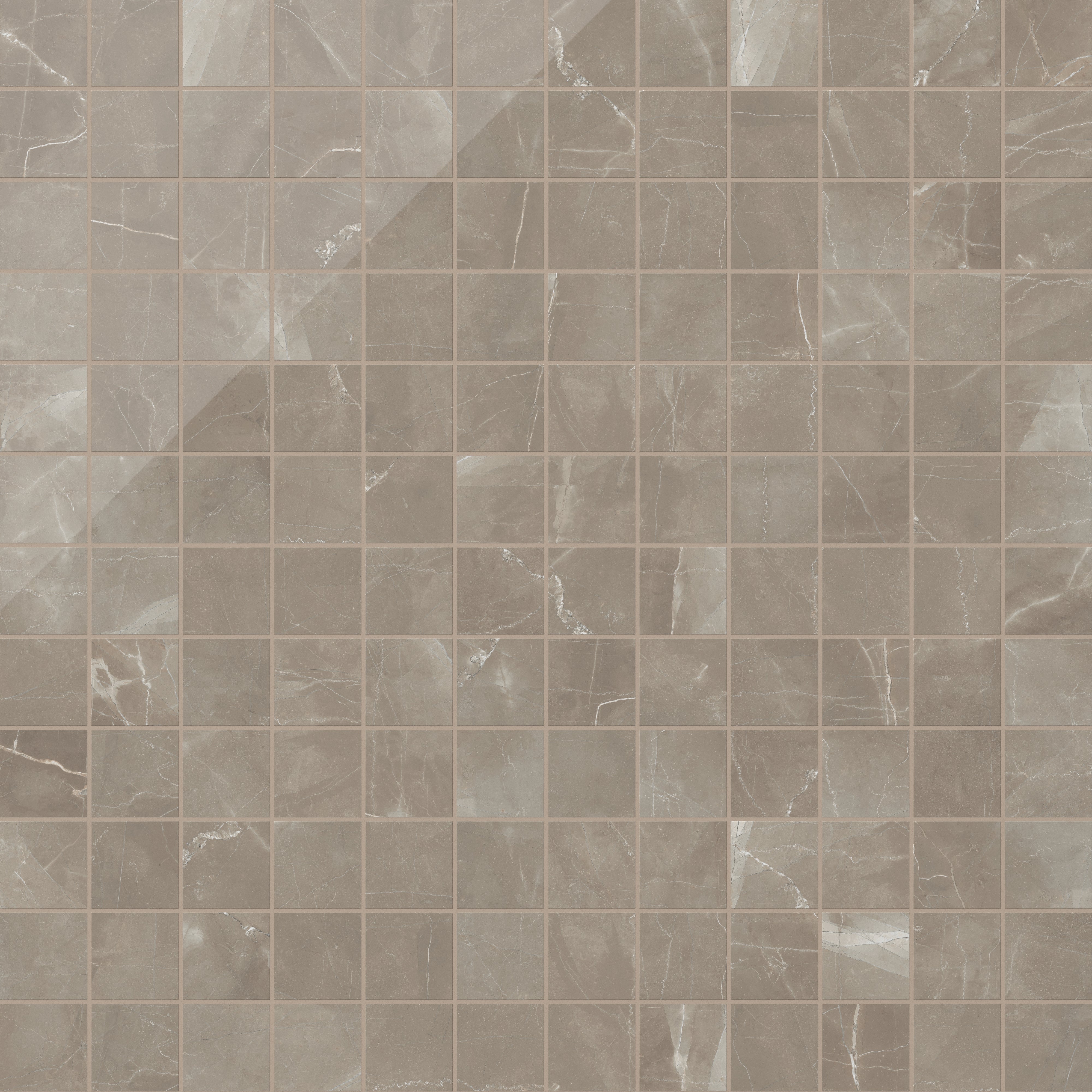 Leona 4 x 4 Polished Porcelain Mosaic Tile in Amani Bronze
