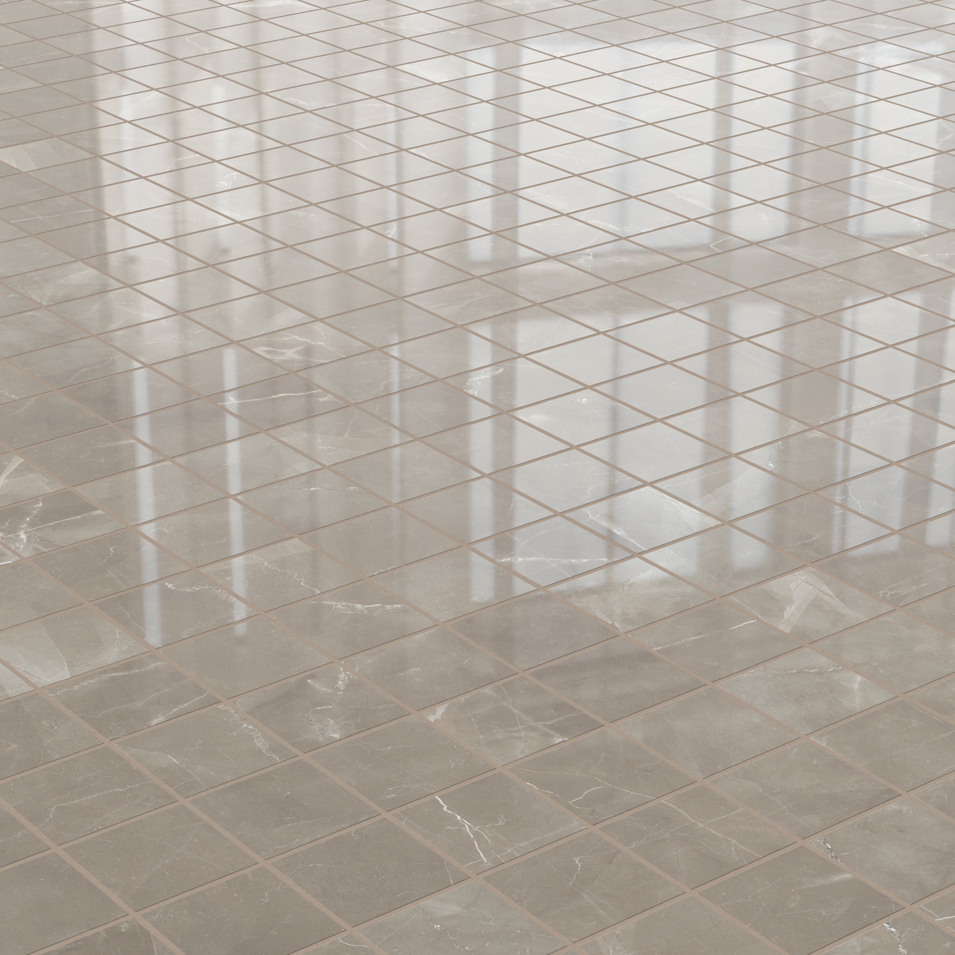 Leona 4 x 4 Polished Porcelain Mosaic Tile in Amani Bronze