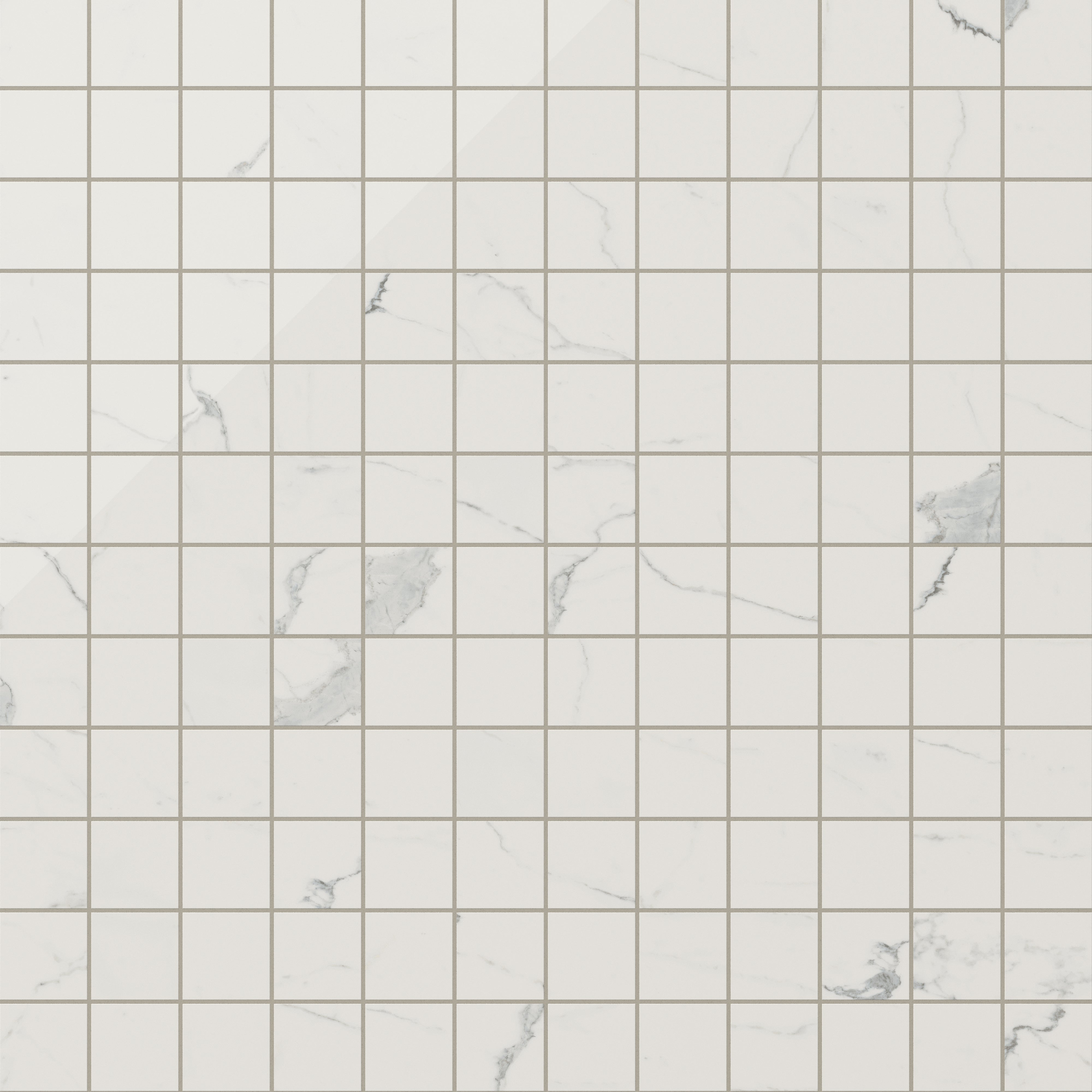 Leona 4 x 4 Polished Porcelain Mosaic Tile in Calacatta